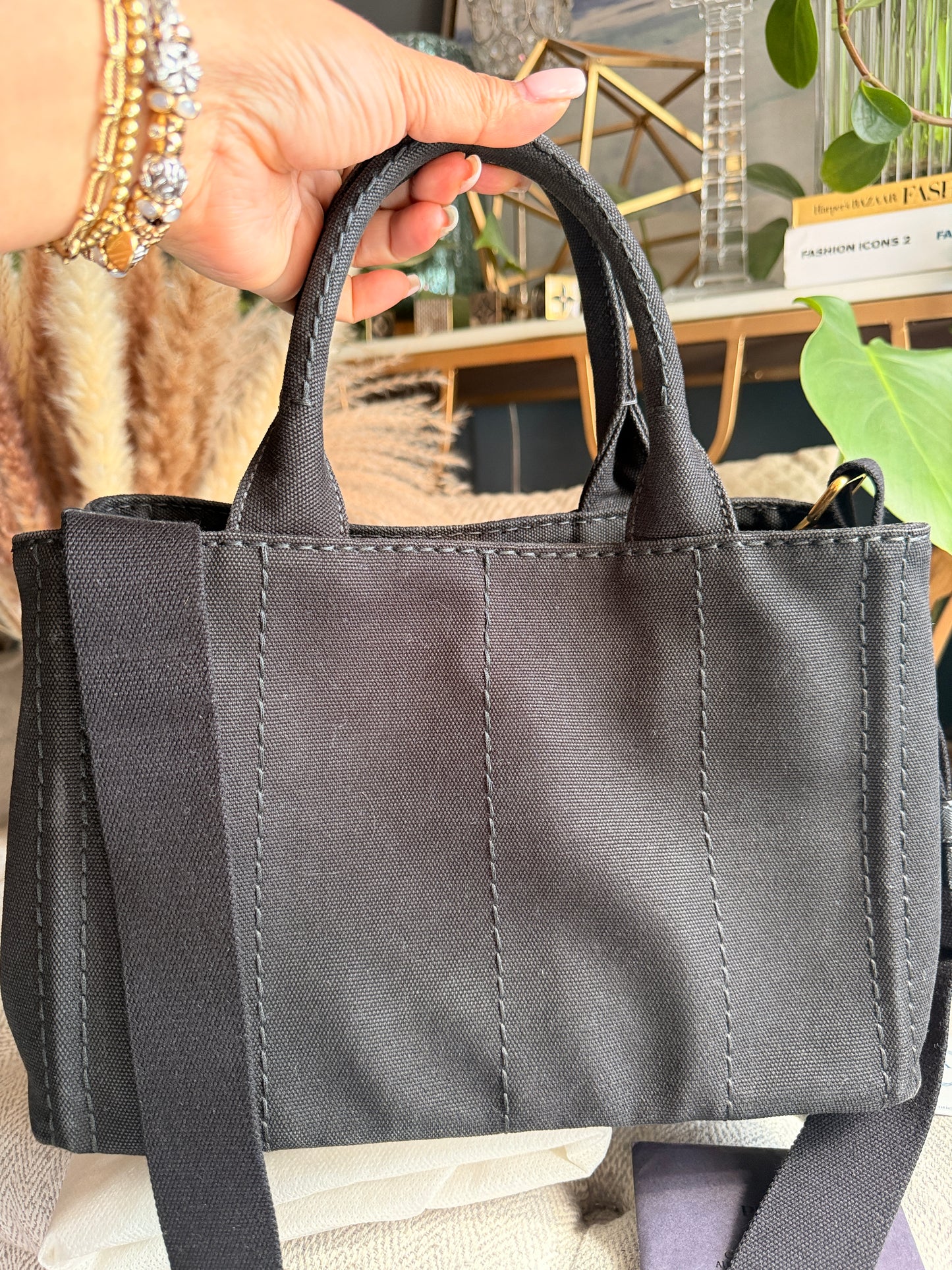 Prada Canapa Small Tote
