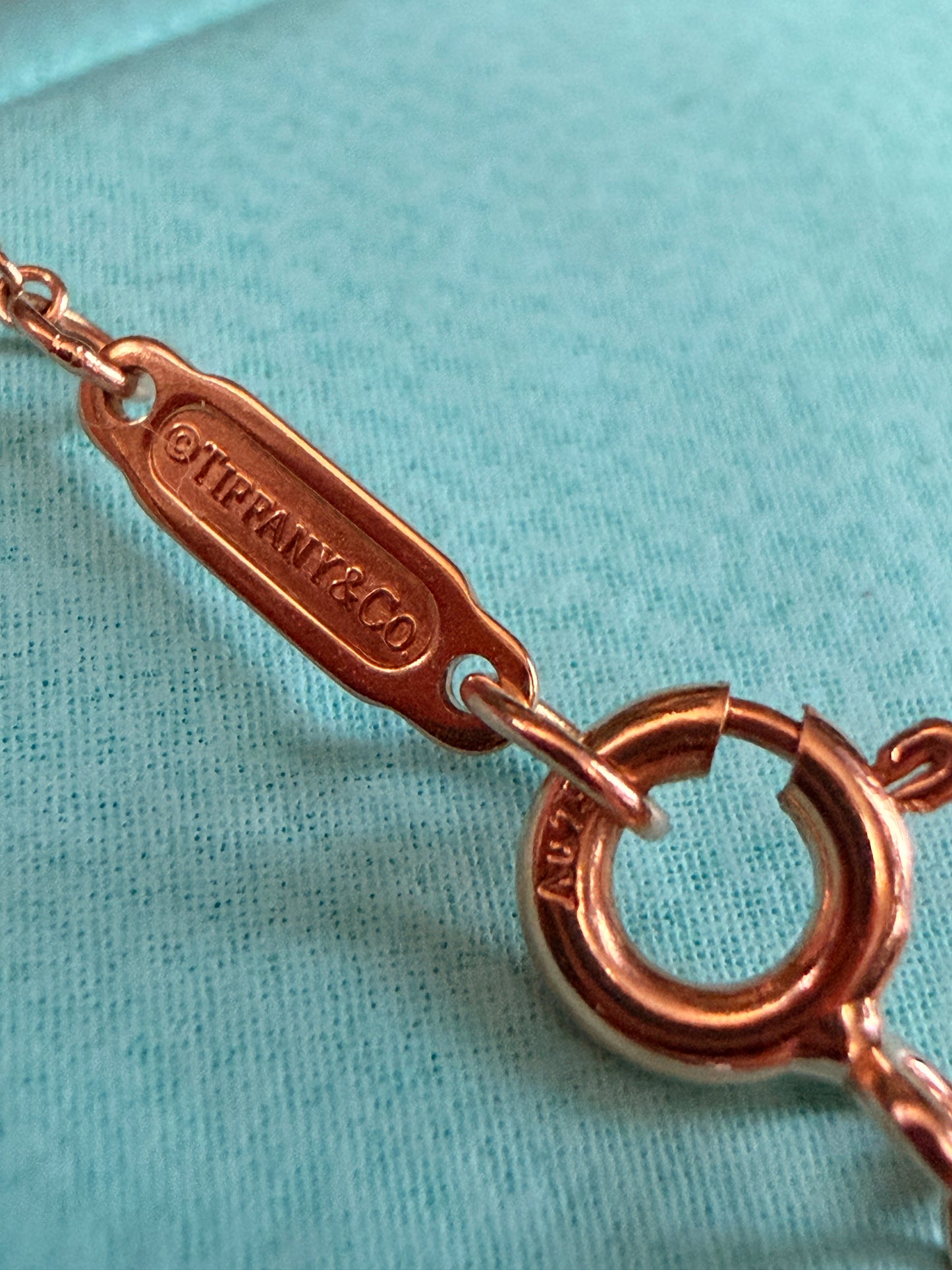 Tiffany & Co 18k Rose Gold Solitaire Necklace