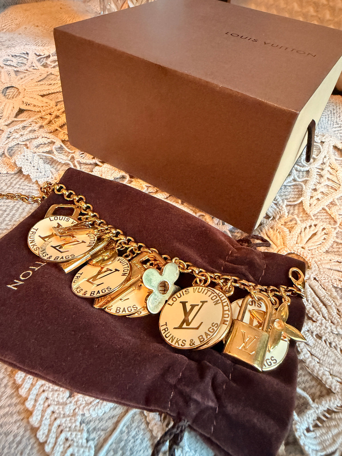 Louis Vuitton Trunks Breloques  Charm Bracelet-Retired
