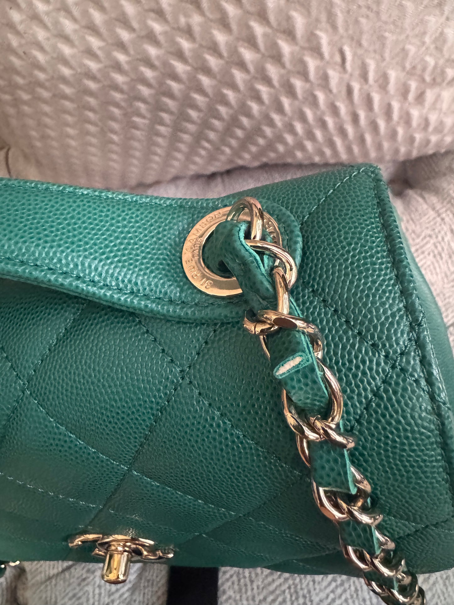 Chanel Business Affinity in gorgeous Green Caviar