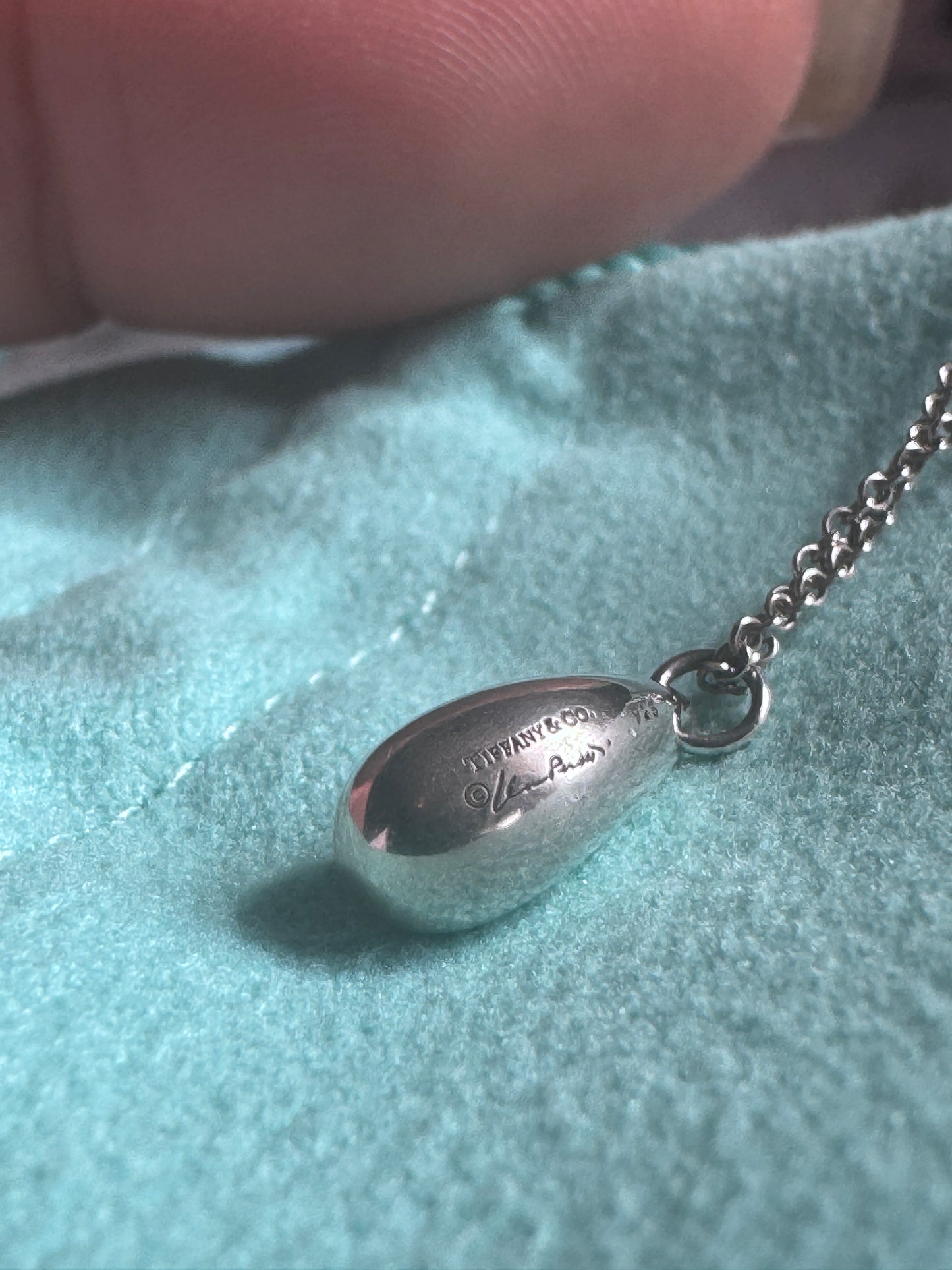 Tiffany&Co Teardrop Necklace in Sterling Silver