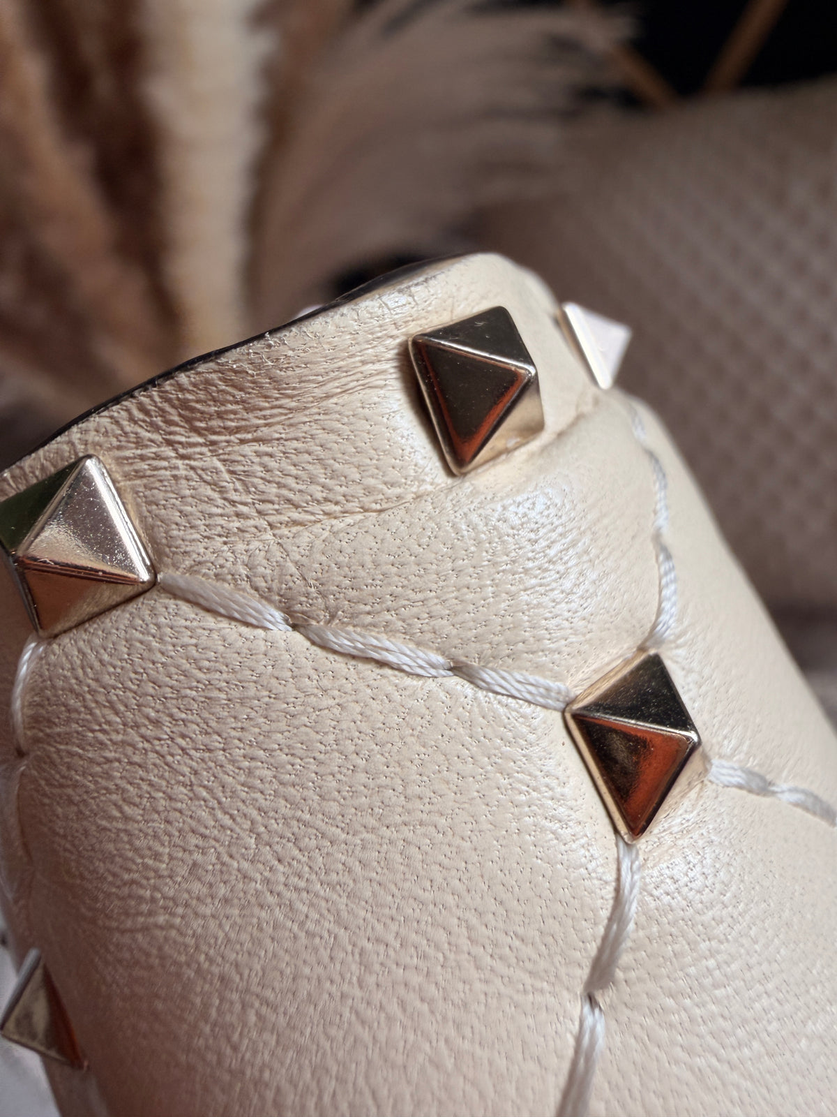 Valentino Rockstud Spike Leather Crossbody Clutch Bag