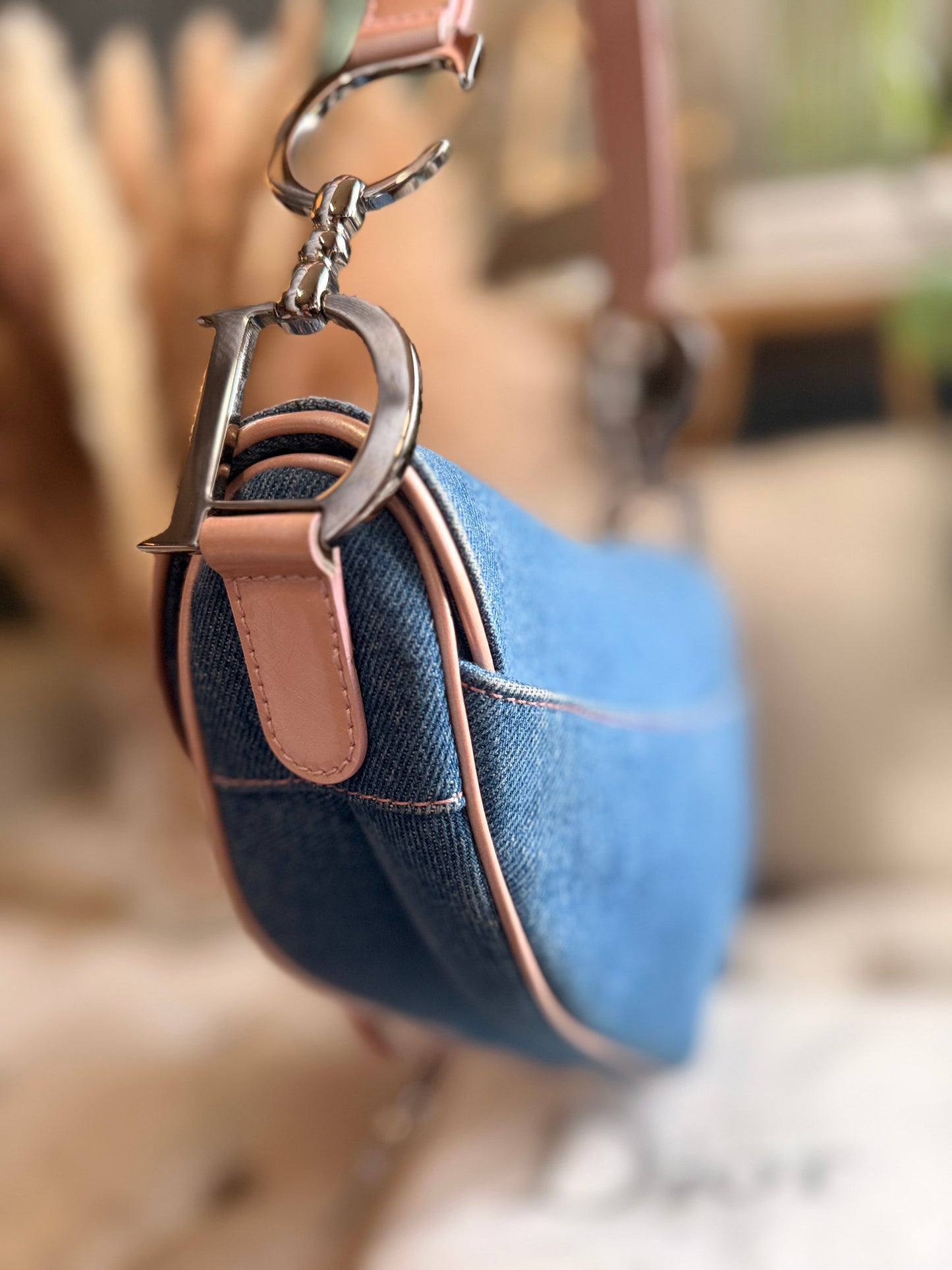 DIOR Vintage Denim Saddle in Medium