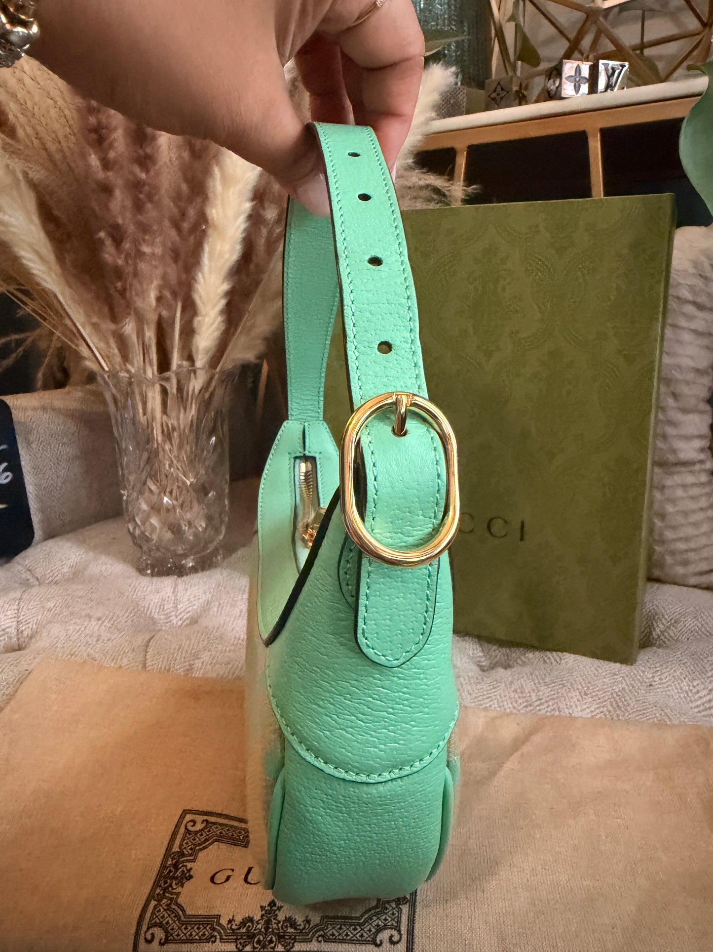 Gucci Jumbo GG Half-moon Mini Hobo