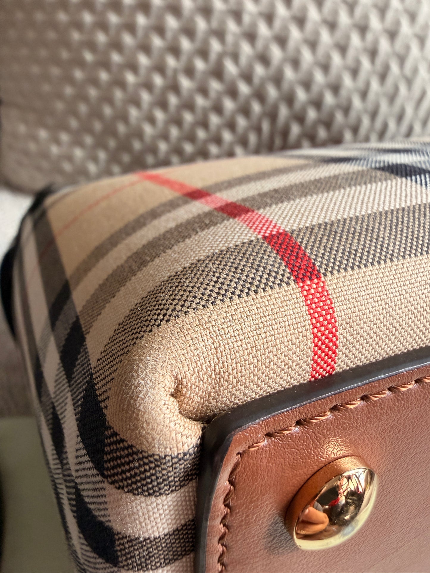 BURBERRY Mini Vintage Check Triple Stud Belt Bag
