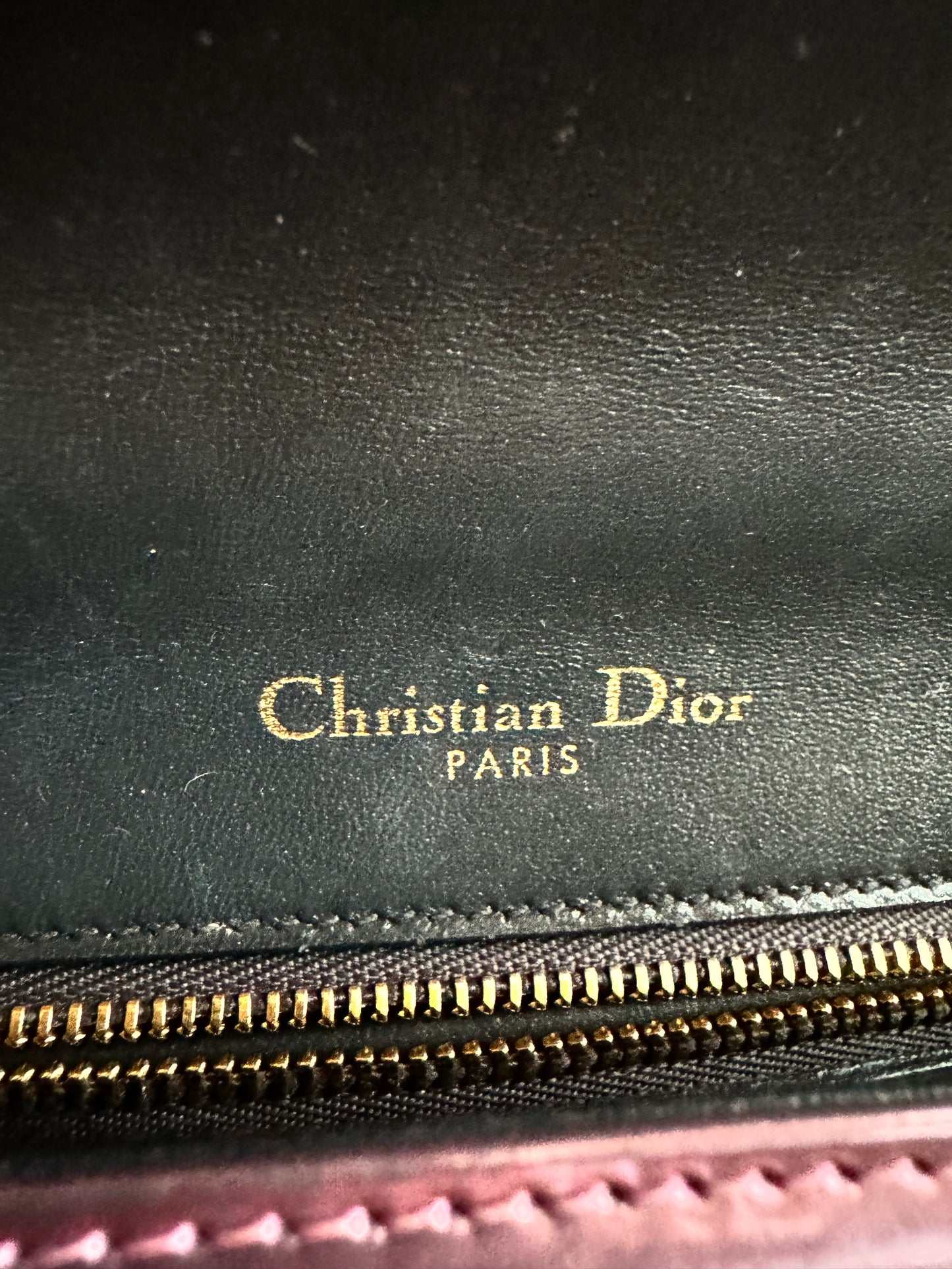 Christian Dior Metallic Pink Leather Micro Cannage Diorama Small Flap Bag