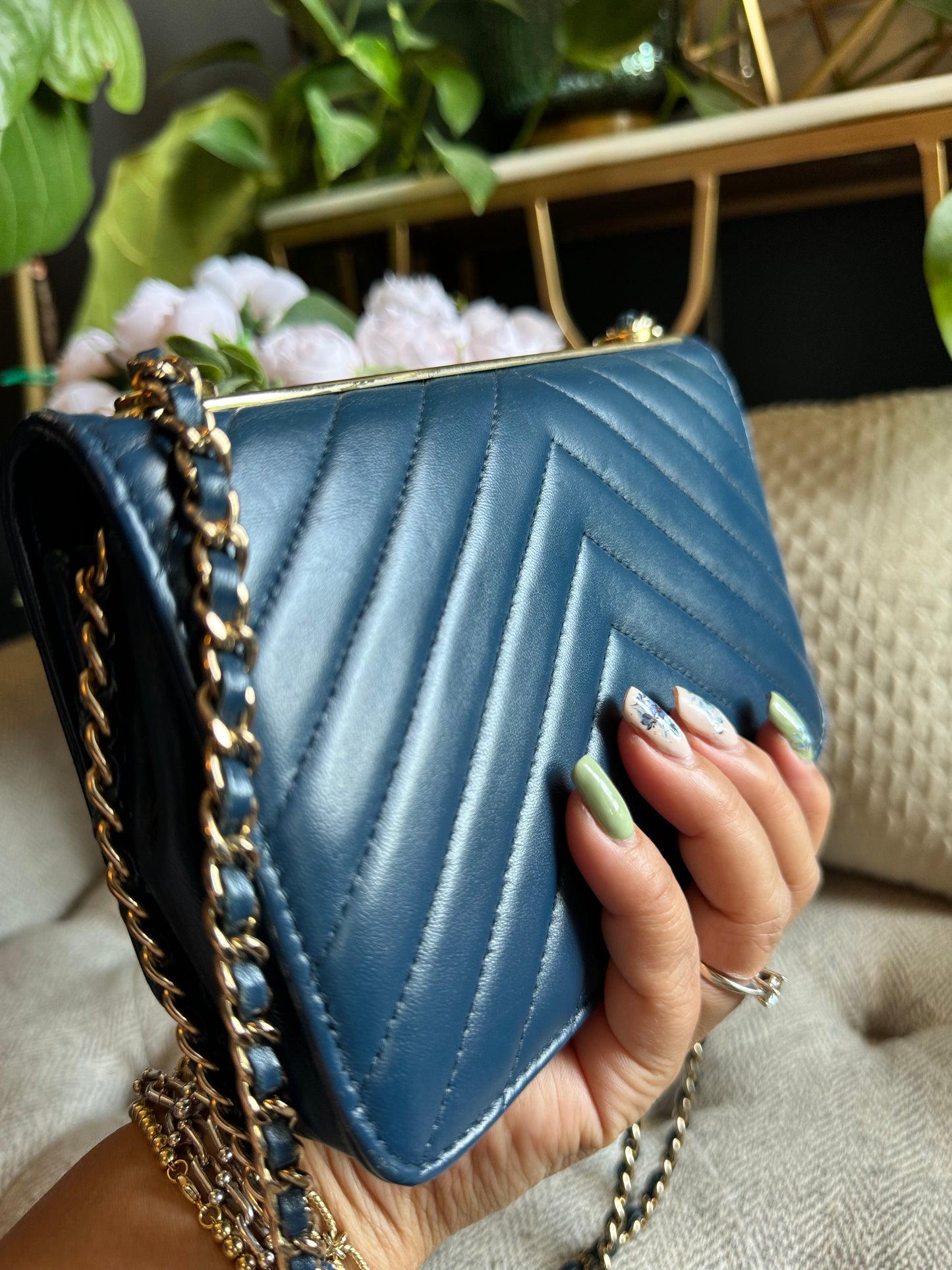 Chanel Trendy WOC in Blue with GHW