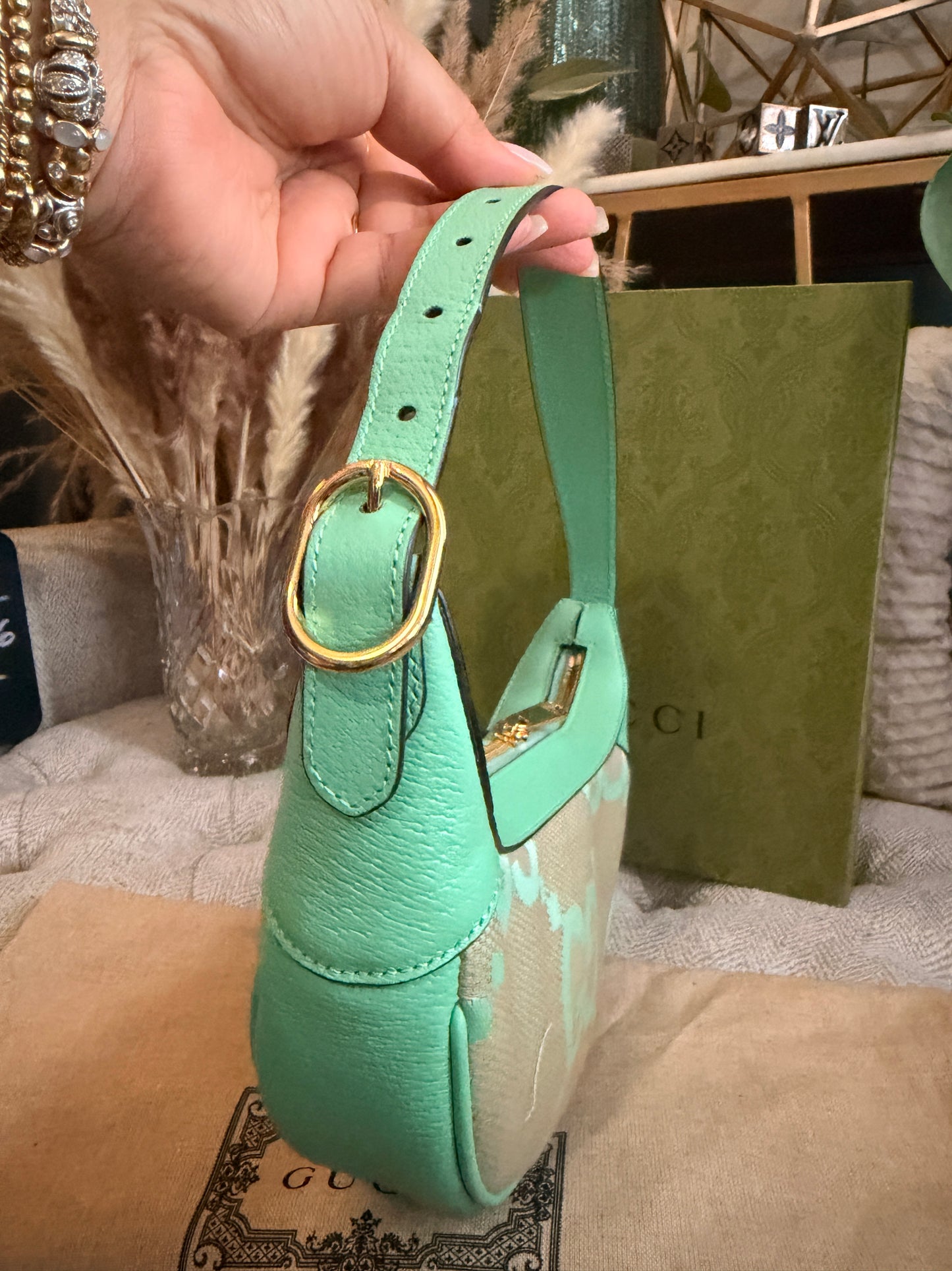 Gucci Jumbo GG Half-moon Mini Hobo