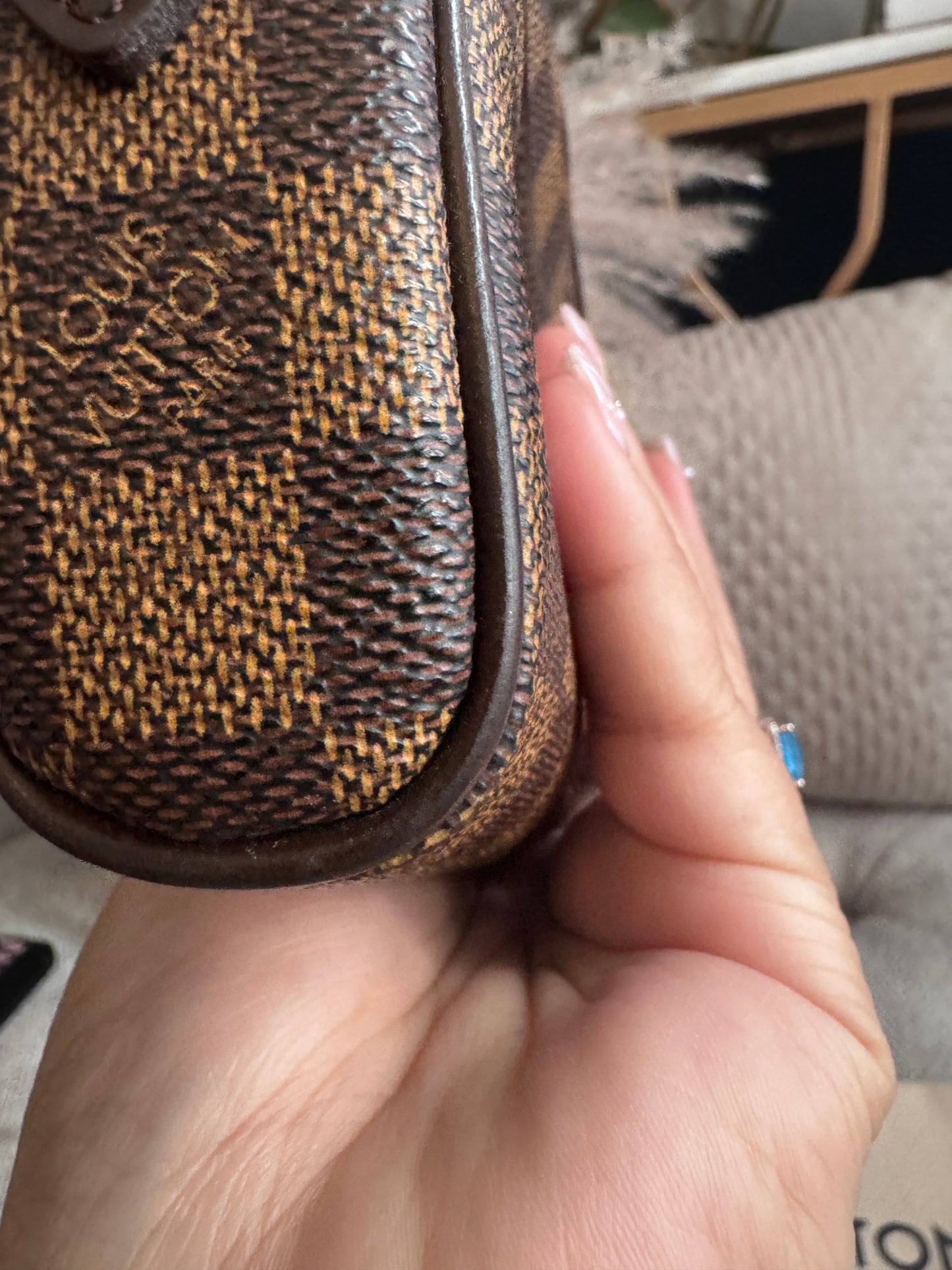 Louis Vuitton Damier Ebene Ipanema Pouch