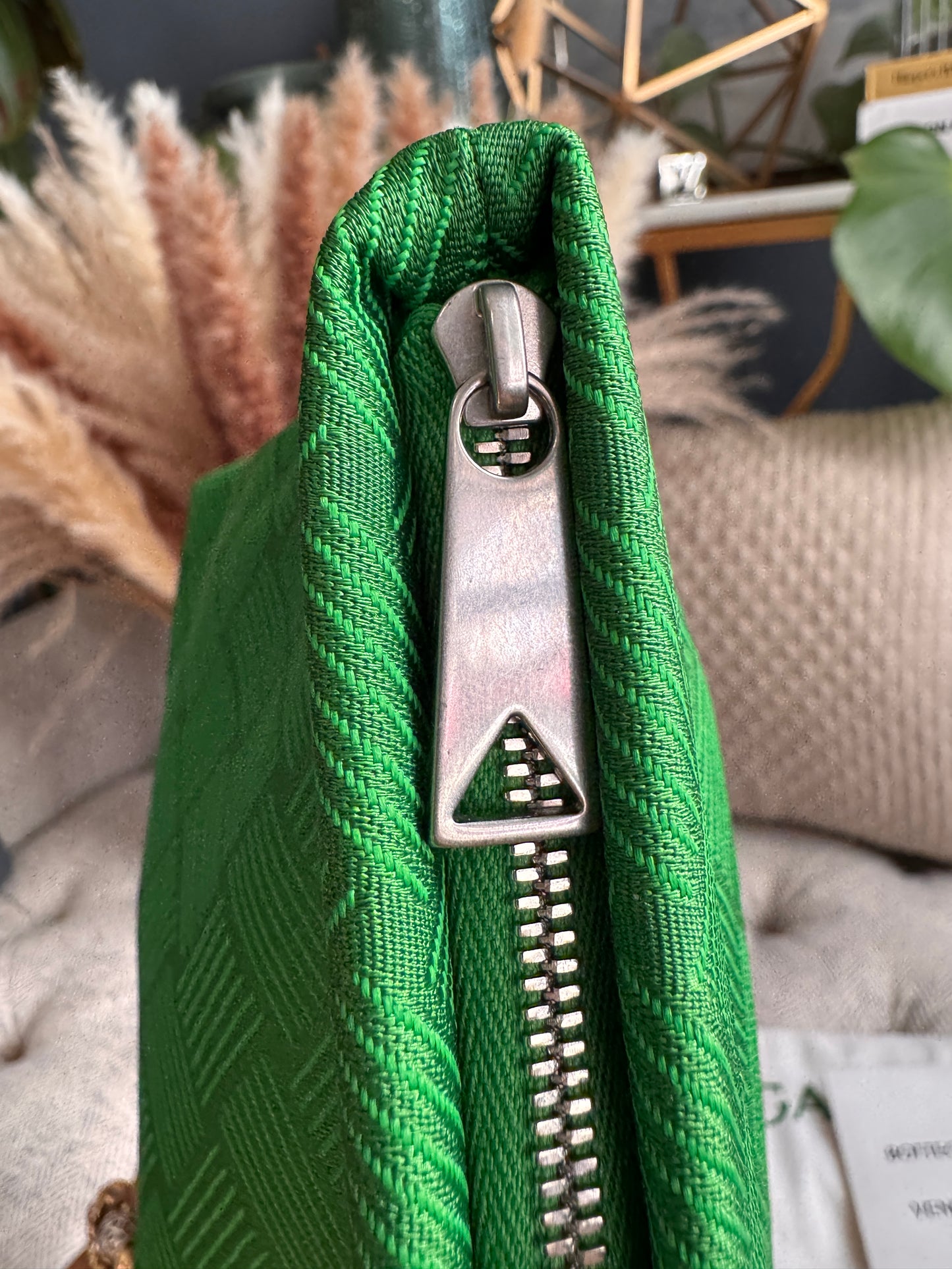 Bottega Veneta Intrecciato Jaquard Twill Pouch