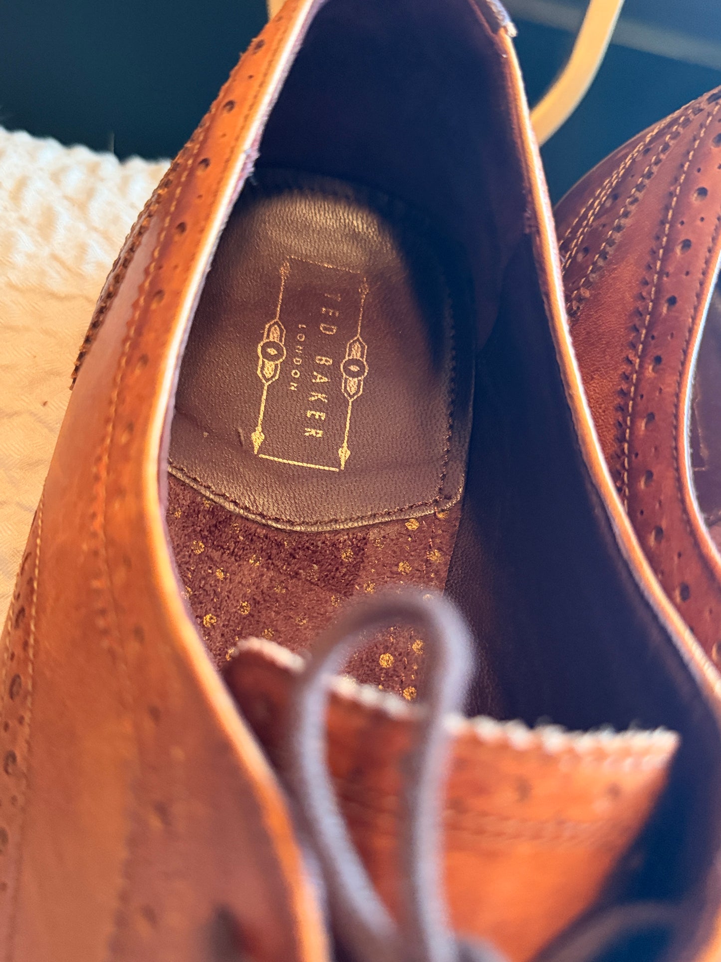 Ted Baker Gryene Men’s Cognac Leather brogues in size 12US