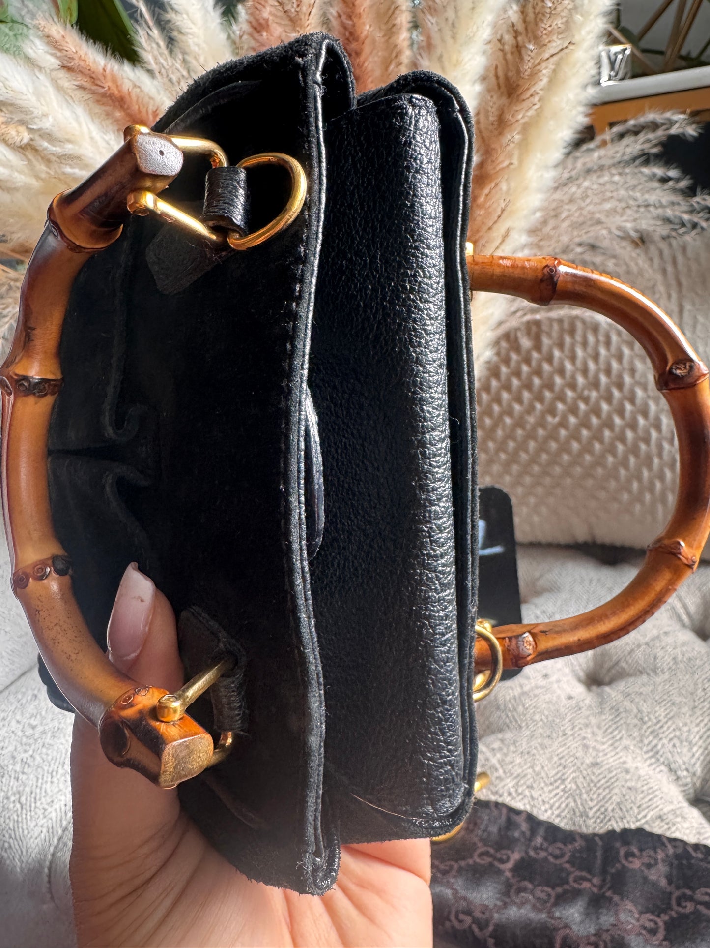 Gucci Vintage Mini Diana in Suede and Leather- with crossbody strap