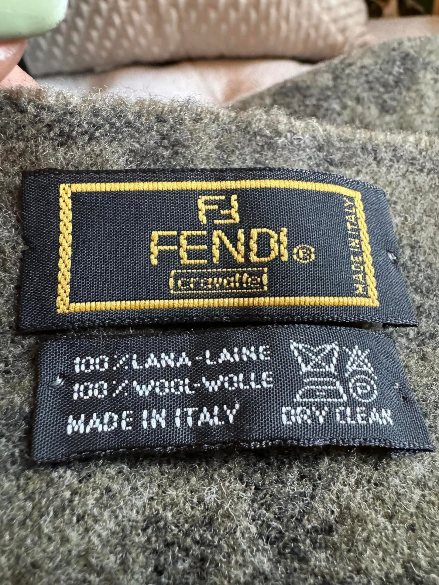 Fendi vintage wool scarf-Zucca