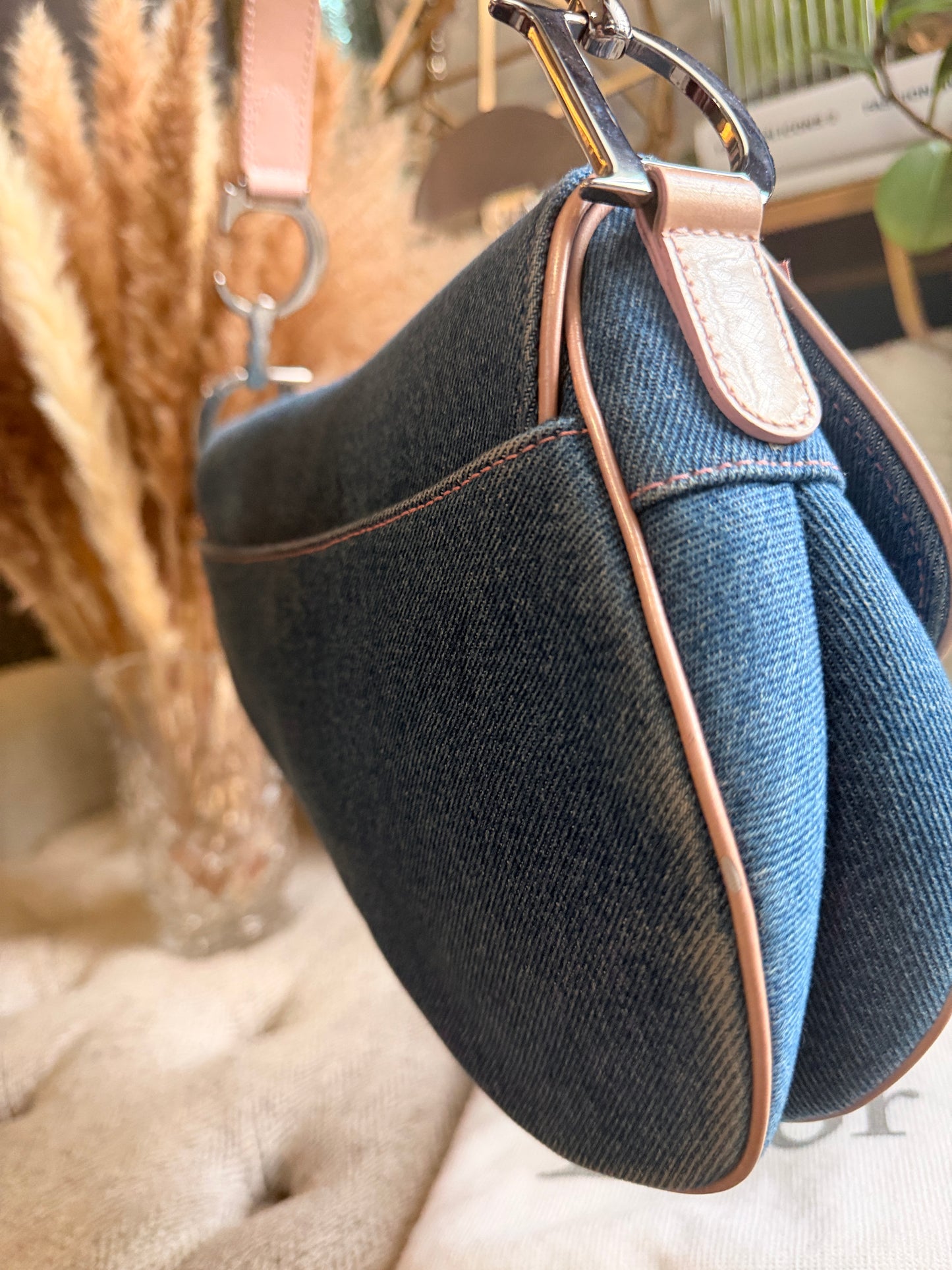 DIOR Vintage Denim Saddle in Medium