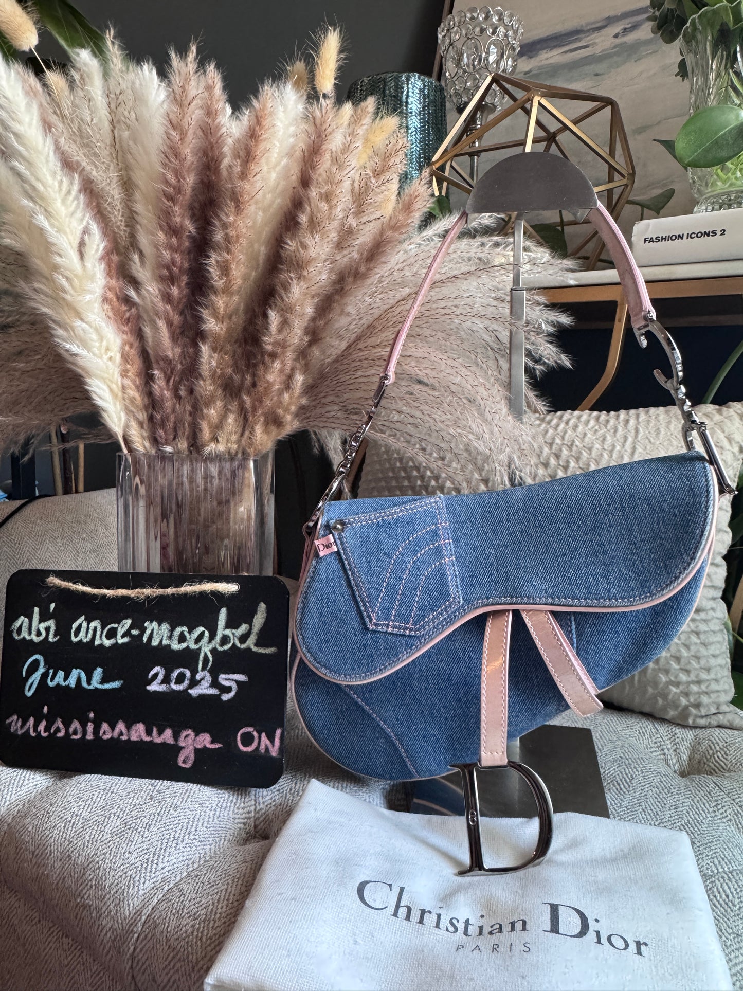 Dior Vintage Denim Saddle