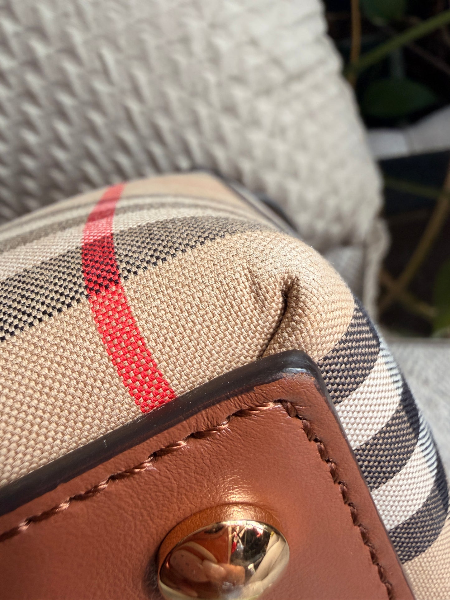 BURBERRY Mini Vintage Check Triple Stud Belt Bag