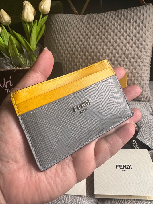 Fendi Logo Cardholder in Leather