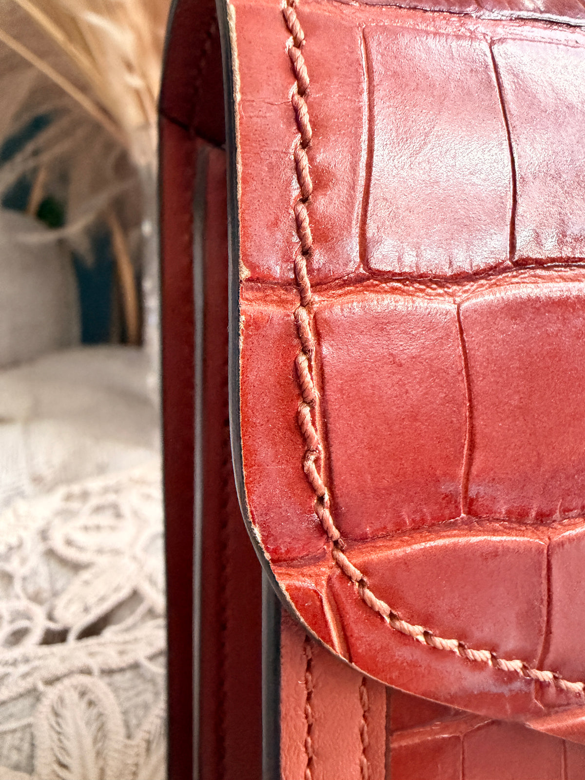 Chloe Aby Chain Bag -Croc Embossed