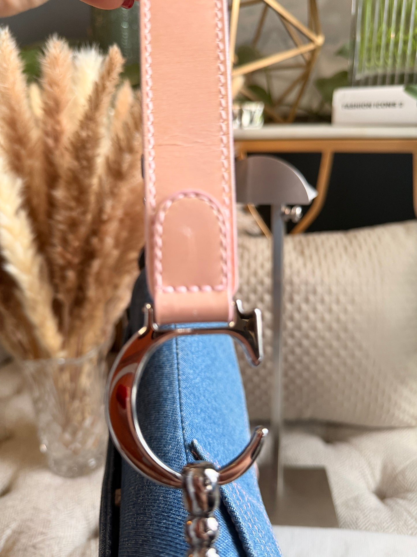 DIOR Vintage Denim Saddle in Medium