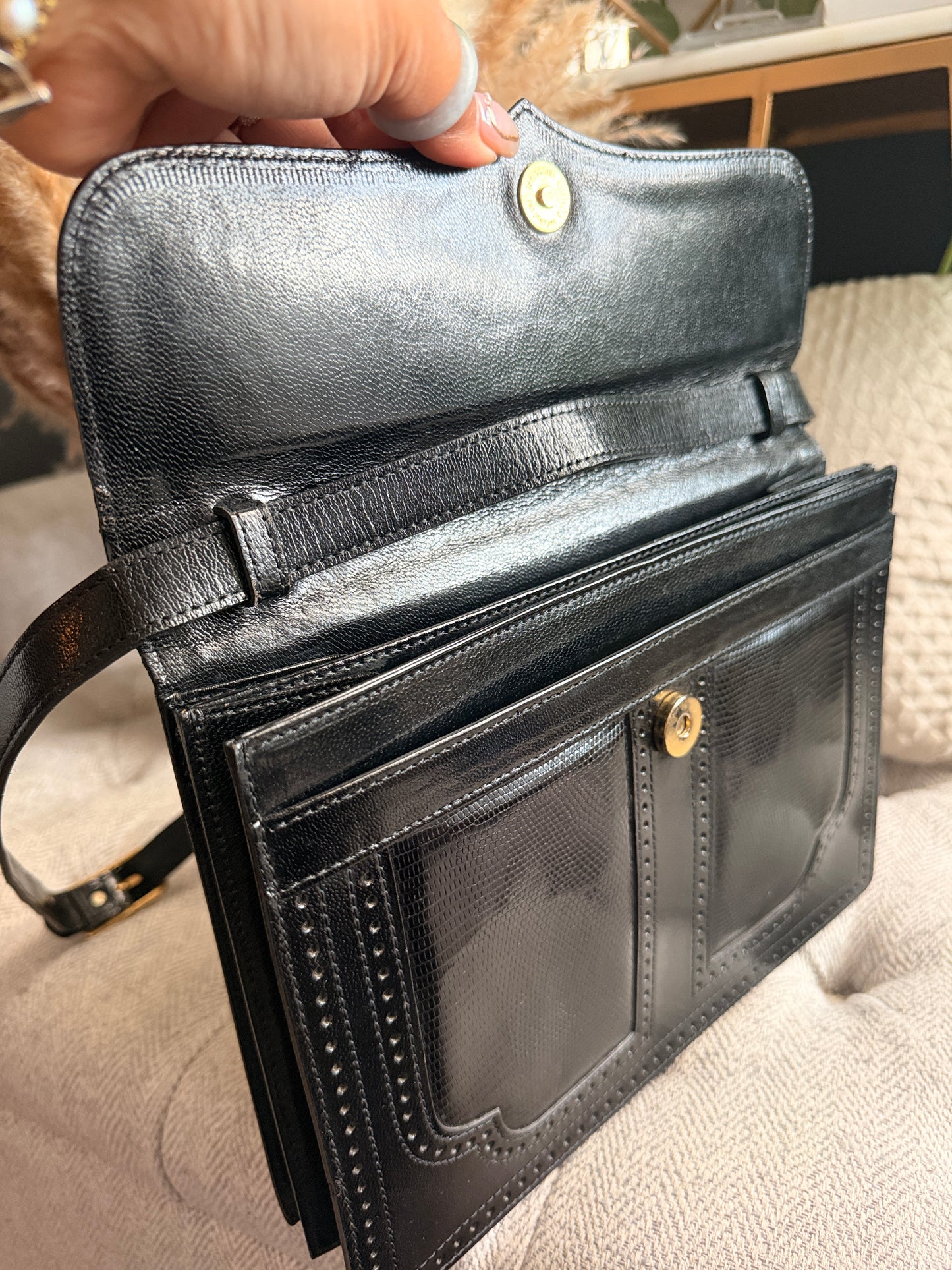 YSL Vintage Leather Shoulder Bag/Clutch