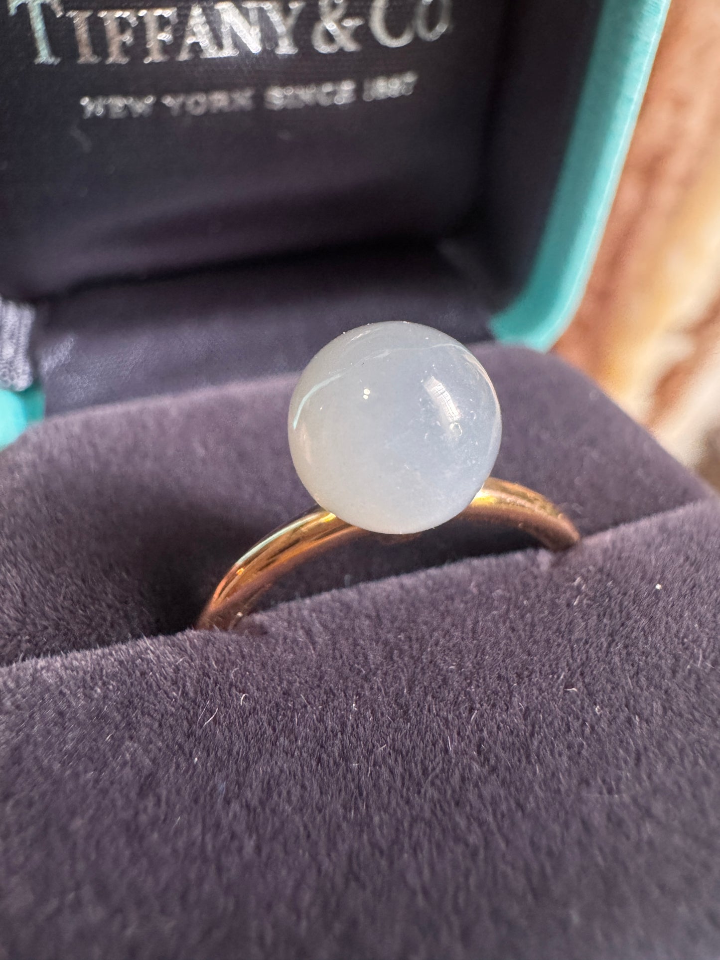 Tiffany & Co Retired and HTF Moonstone 18k RH Ring