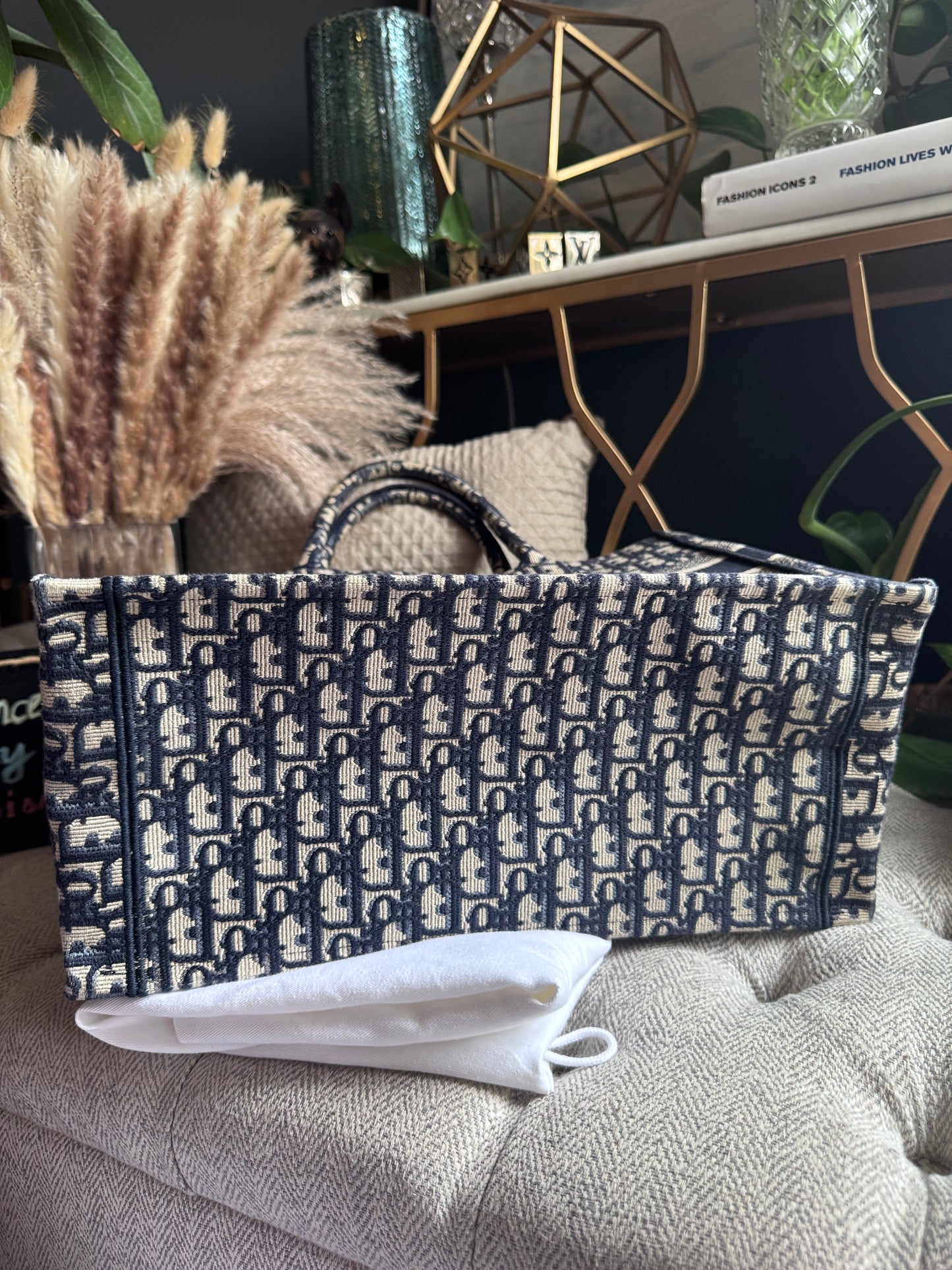Dior Medium Book Tote in Oblique