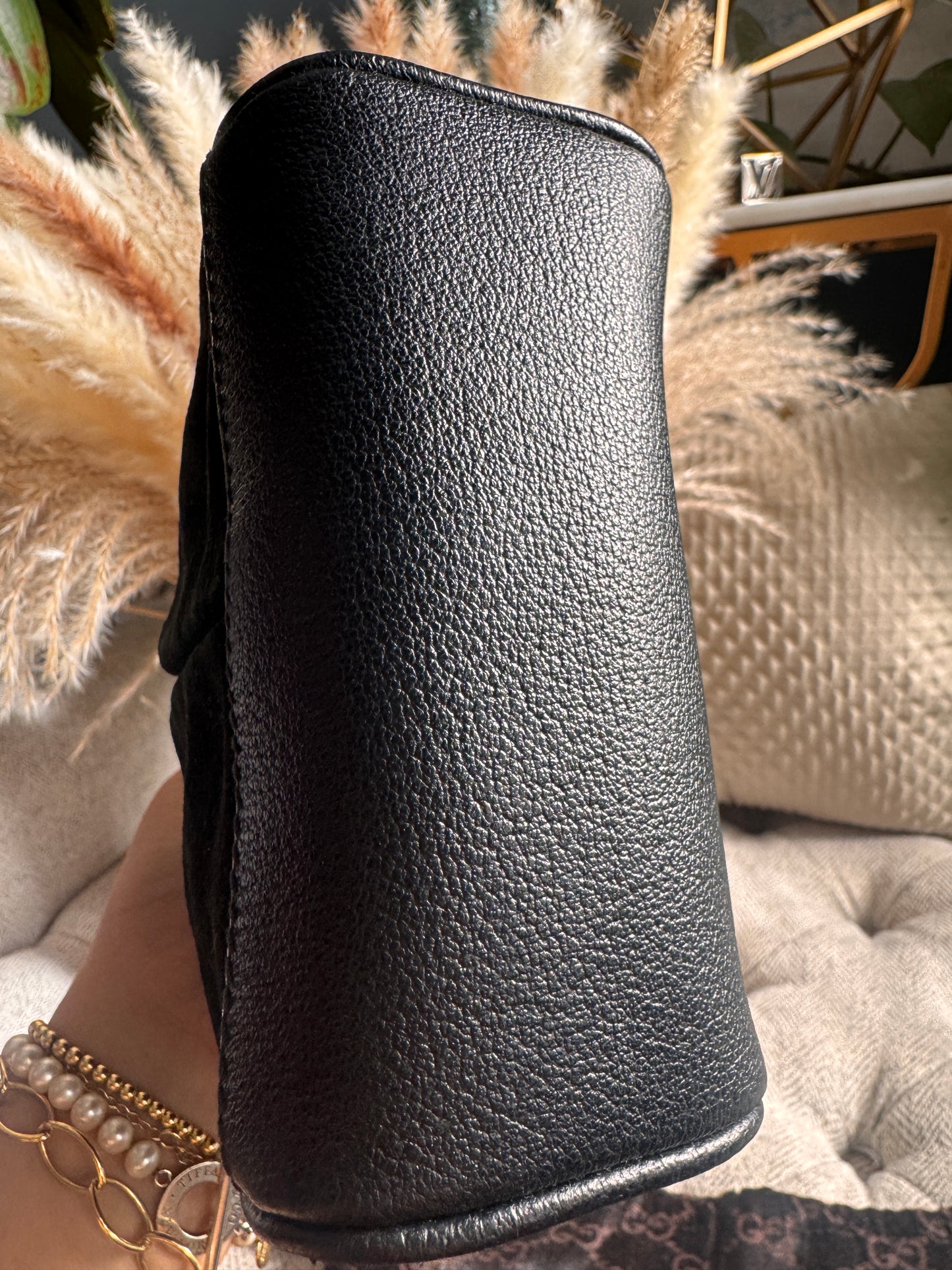 Gucci Vintage Mini Diana in Suede and Leather- with crossbody strap