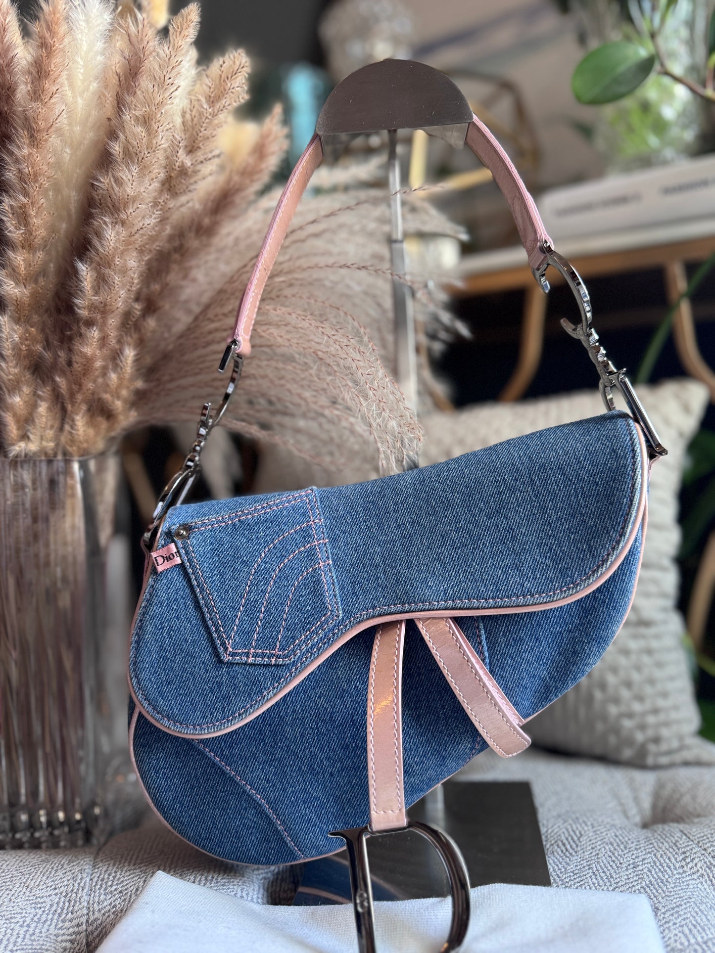 Dior Vintage Denim Saddle