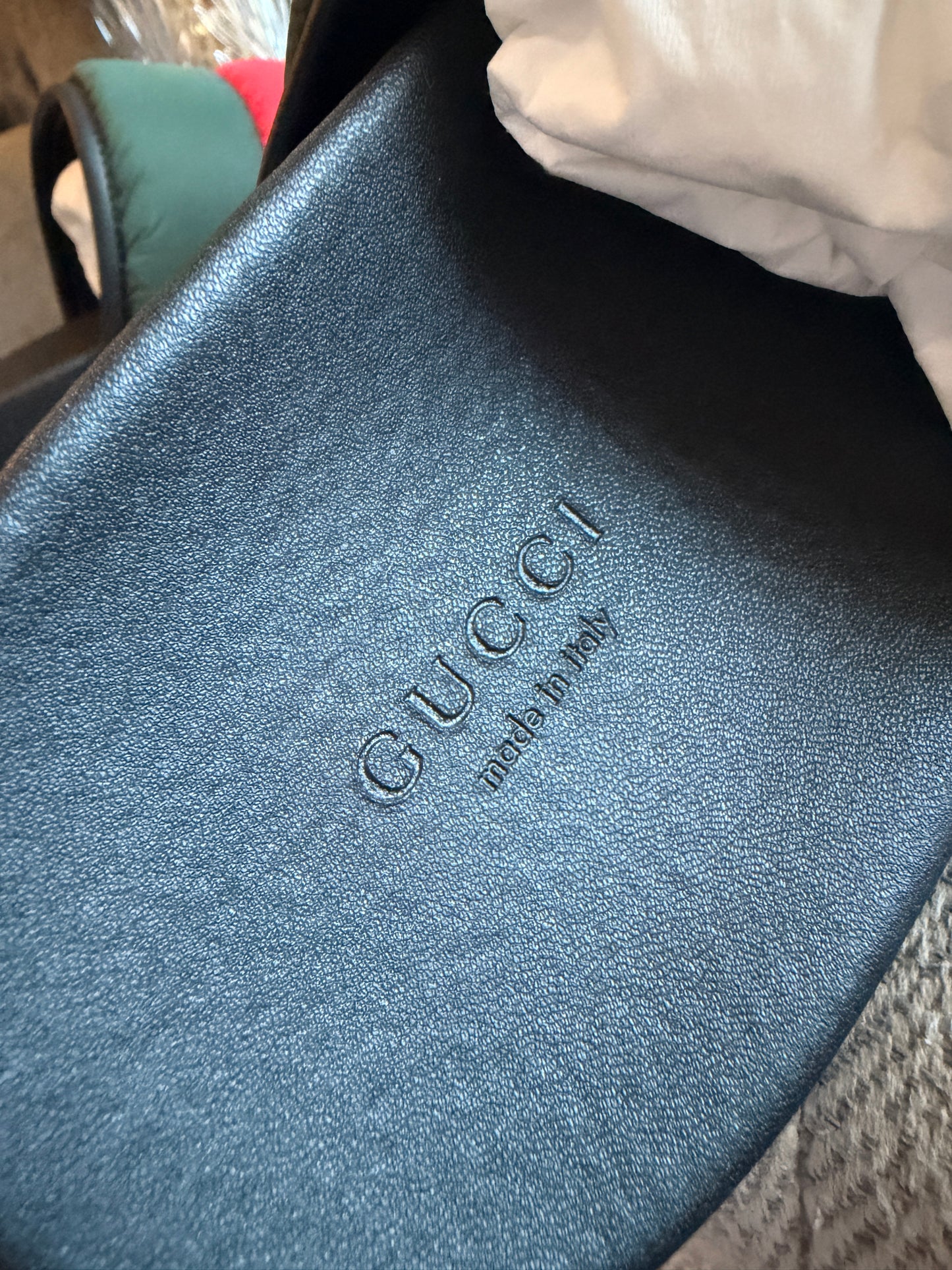 Gucci Padded Web Slides NEW in box