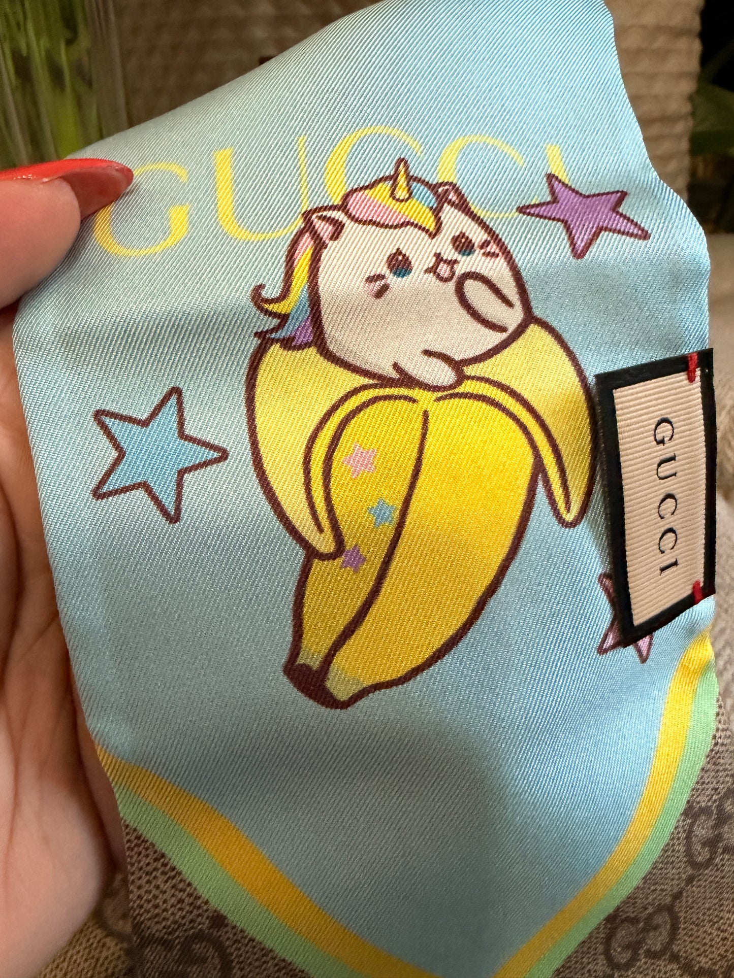 Gucci Bananya Scarf/Twilly Brand New
