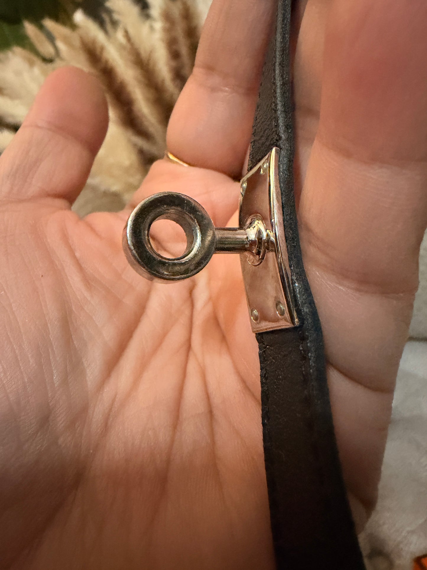 Hermès Kelly Double Tour Bracelet in Silver Hardware