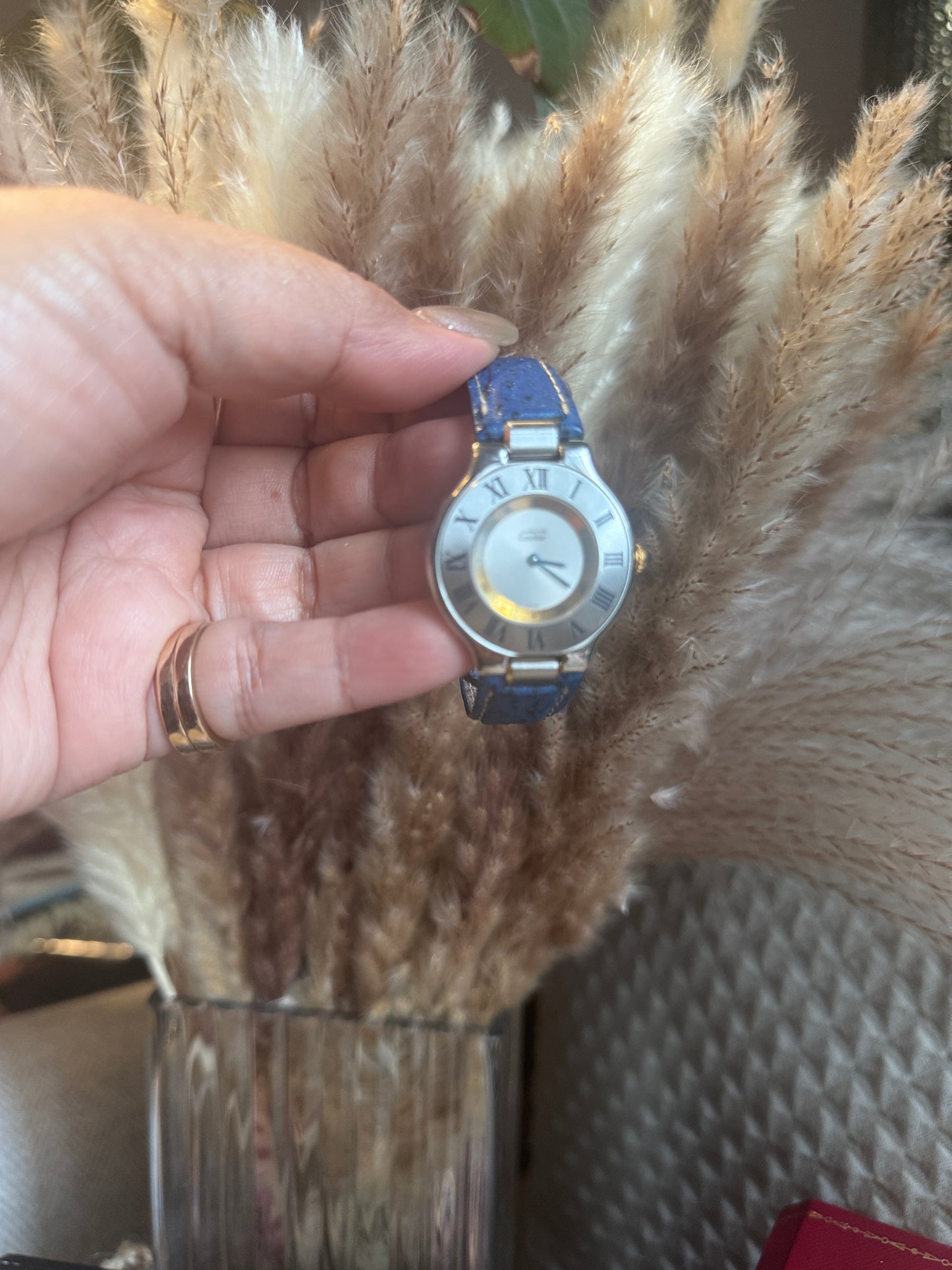Cartier Vintage Must De Cartier Watch with leather strap