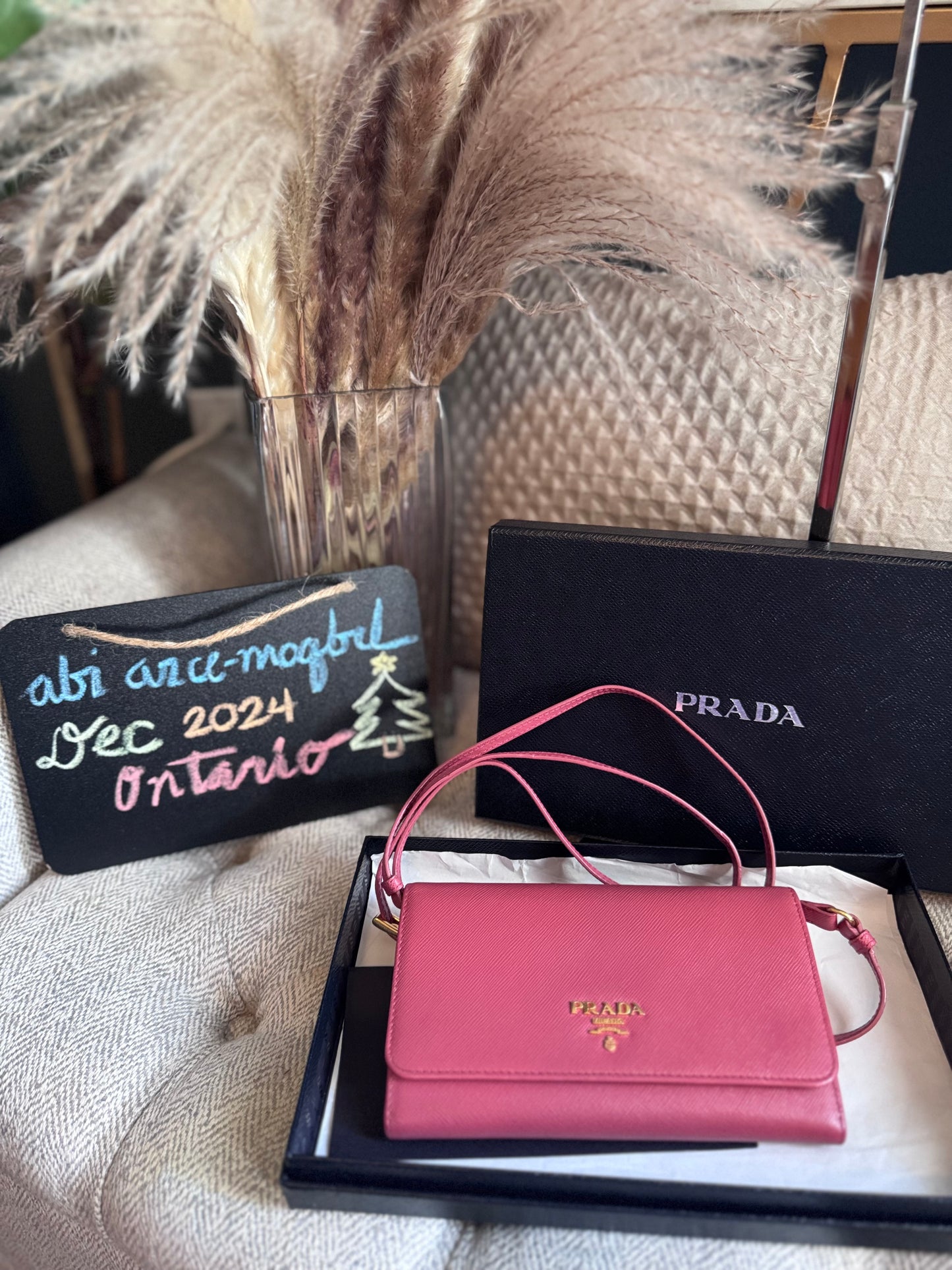 Prada Saffiano Metal Wallet /Crossbody