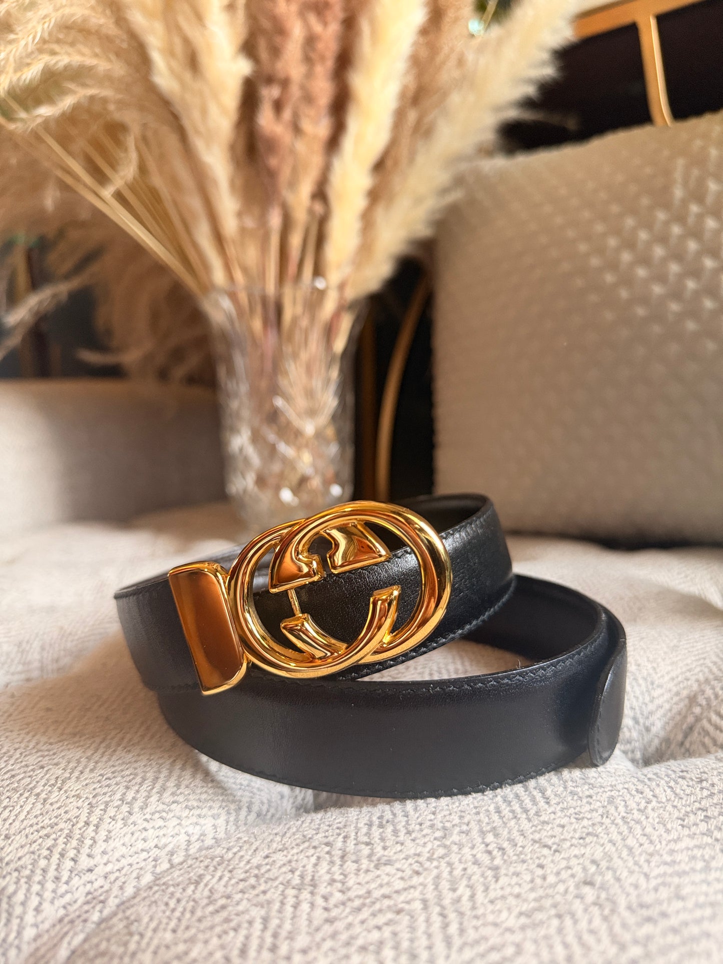 Gucci Reversible Vintage Belt -Black/Dark Brown size105