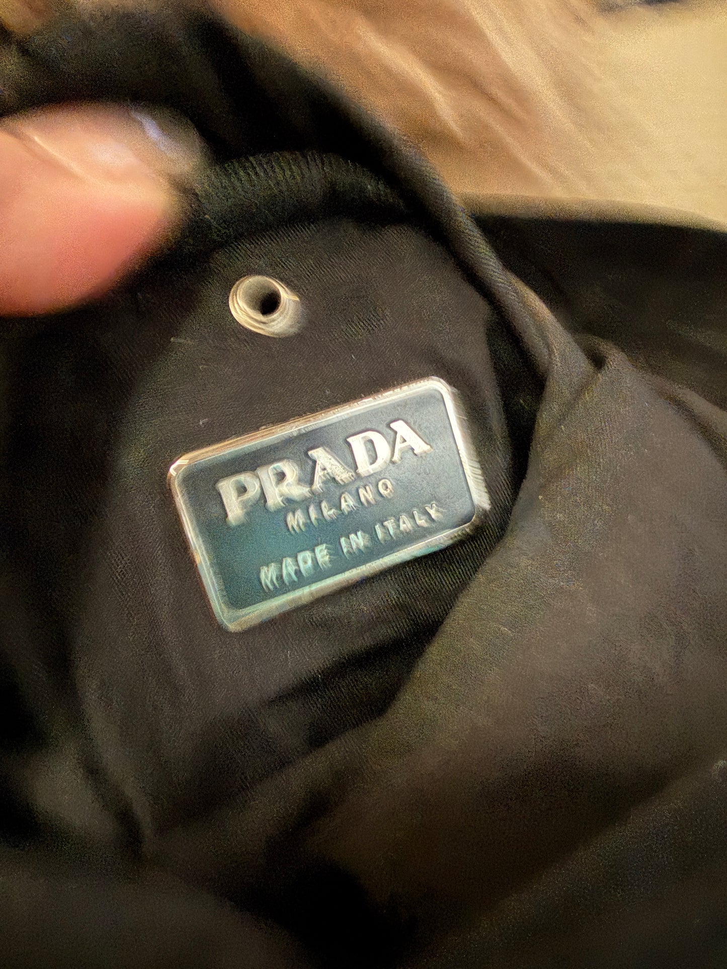Prada Tessuto Black Nylon Shoulder Bag /Bottle Holder