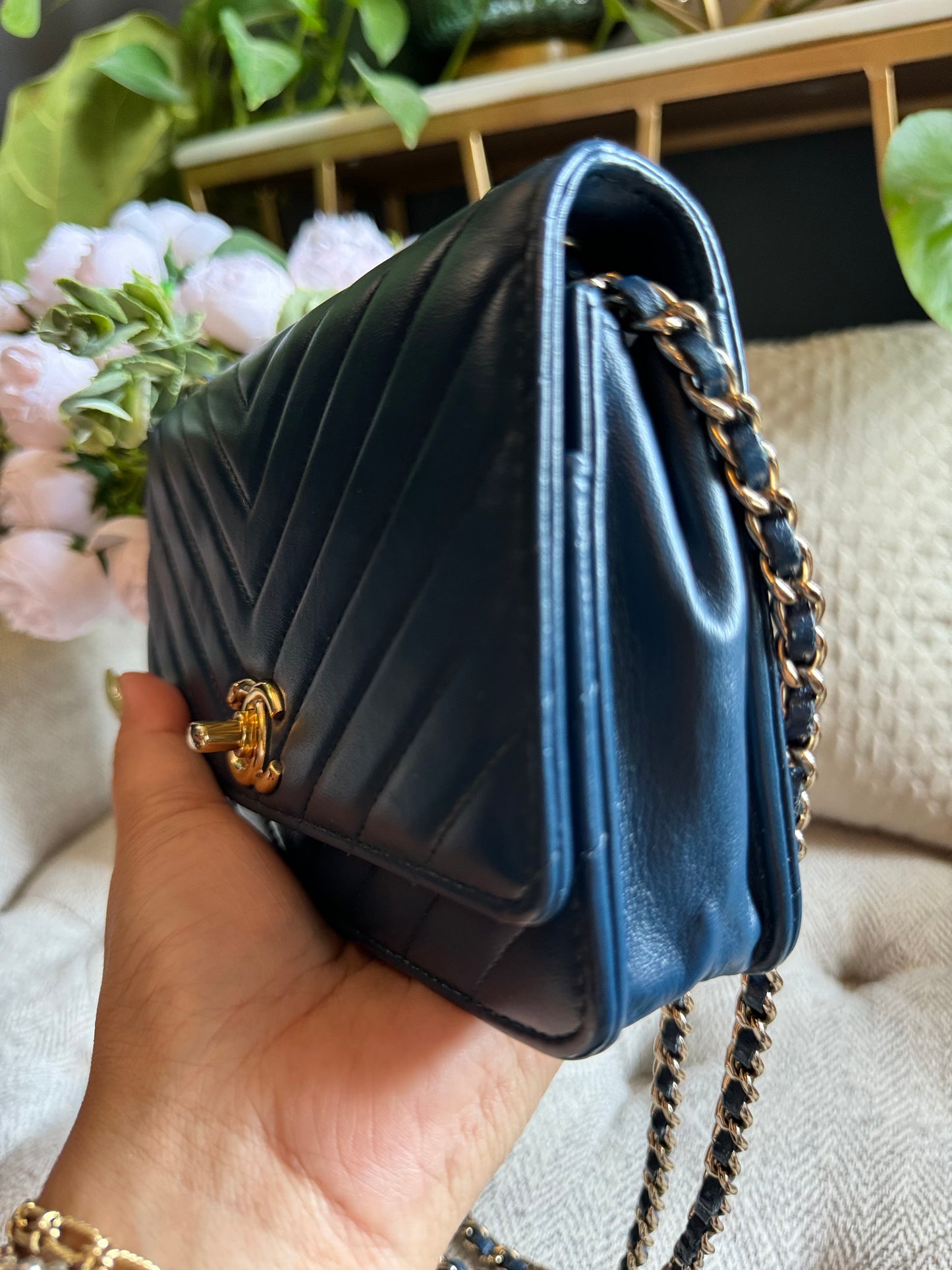 Chanel Trendy WOC in Blue with GHW