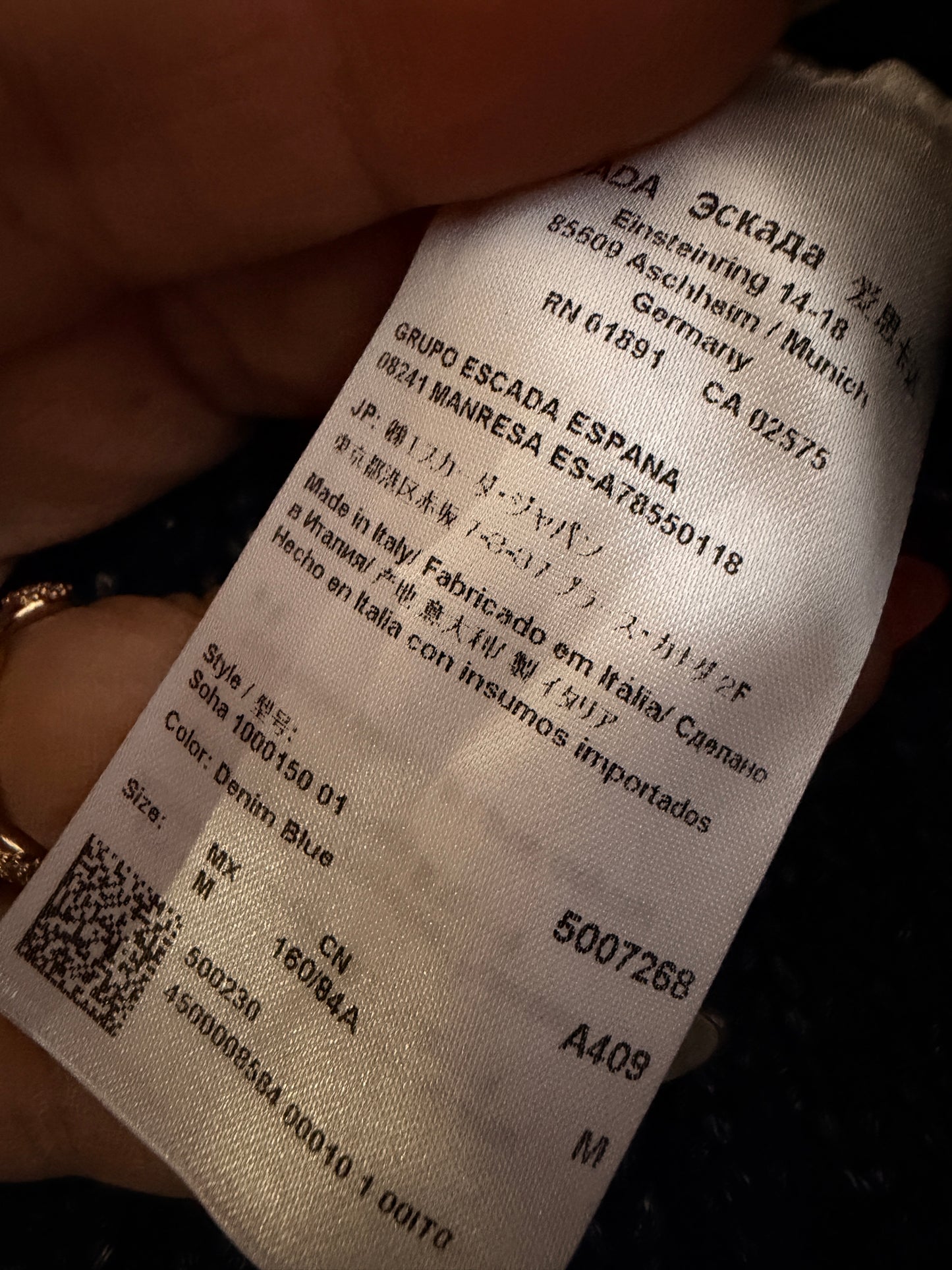 Escada Navy Blue Cardigan-Medium