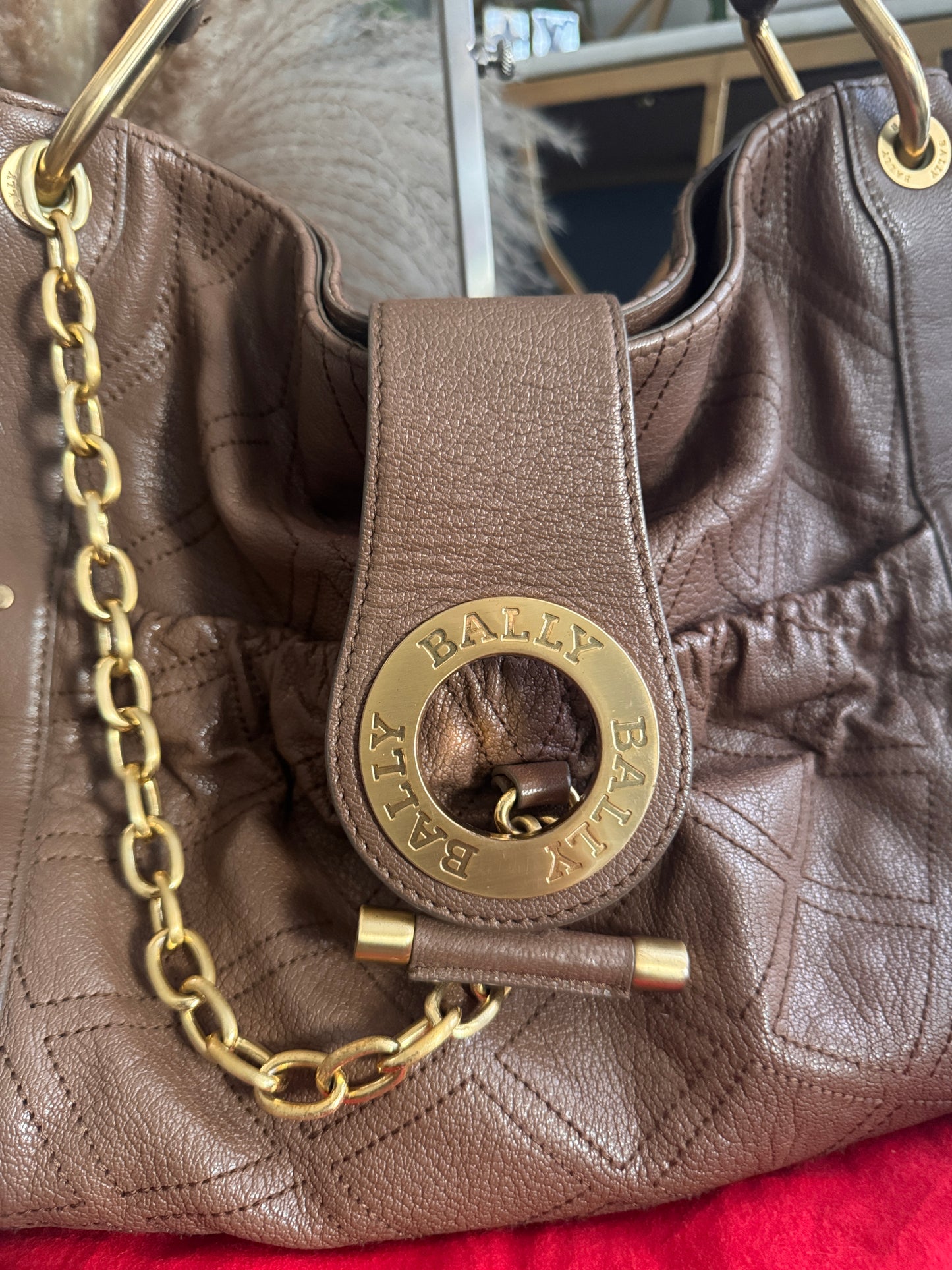 Bally Vintage Quilted Leather Hobo