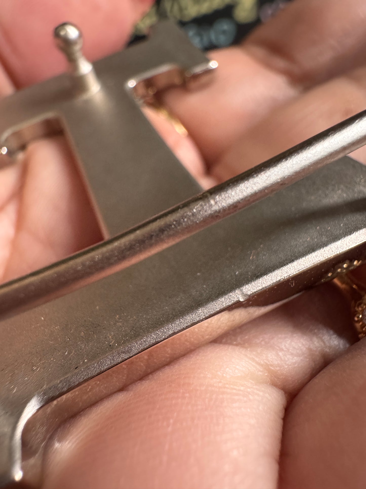 Hermes Belt Buckle Only in Hammered Finish