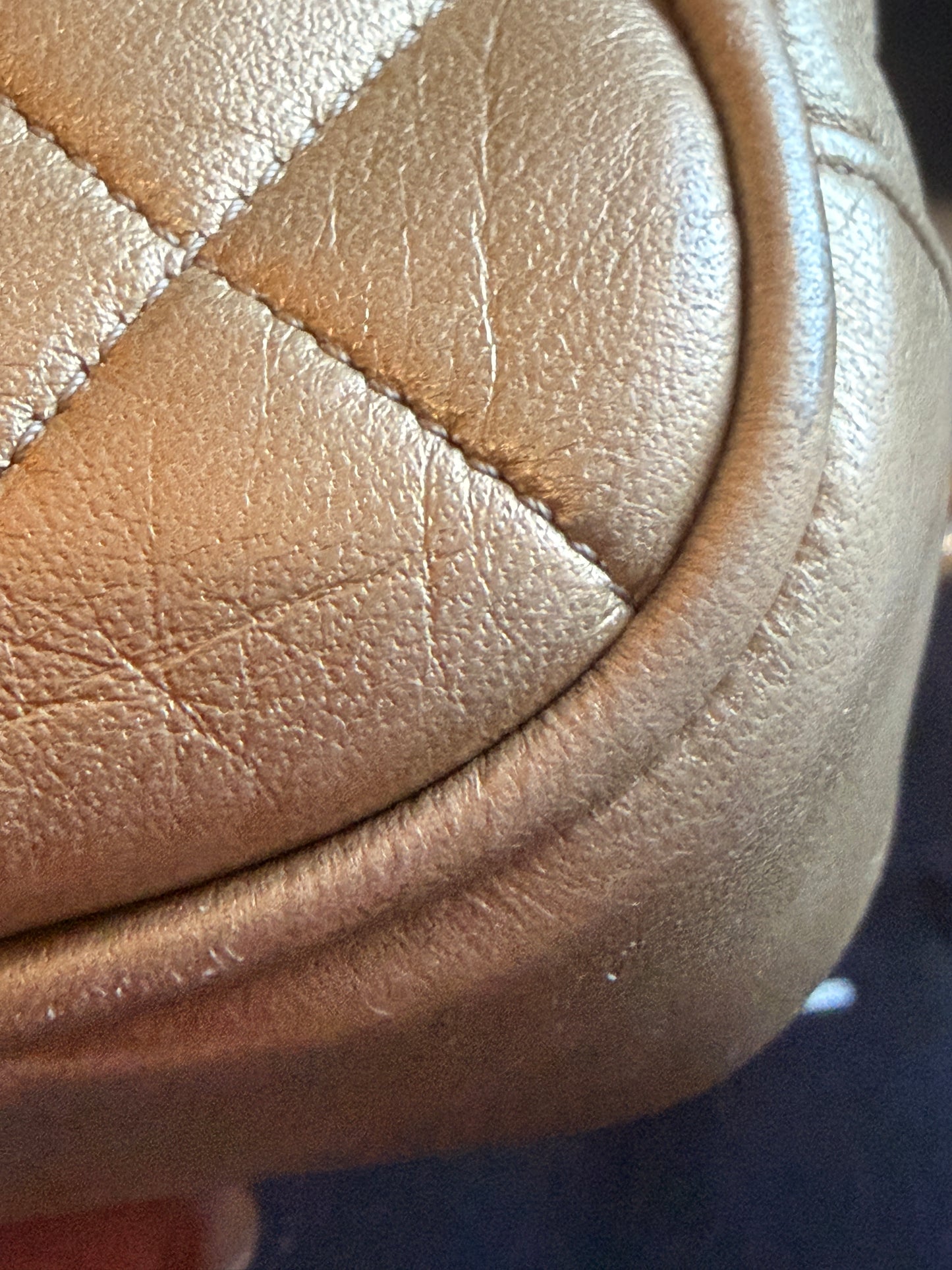 Chanel Metallic Lambskin Quilted Mini Flap in Gold