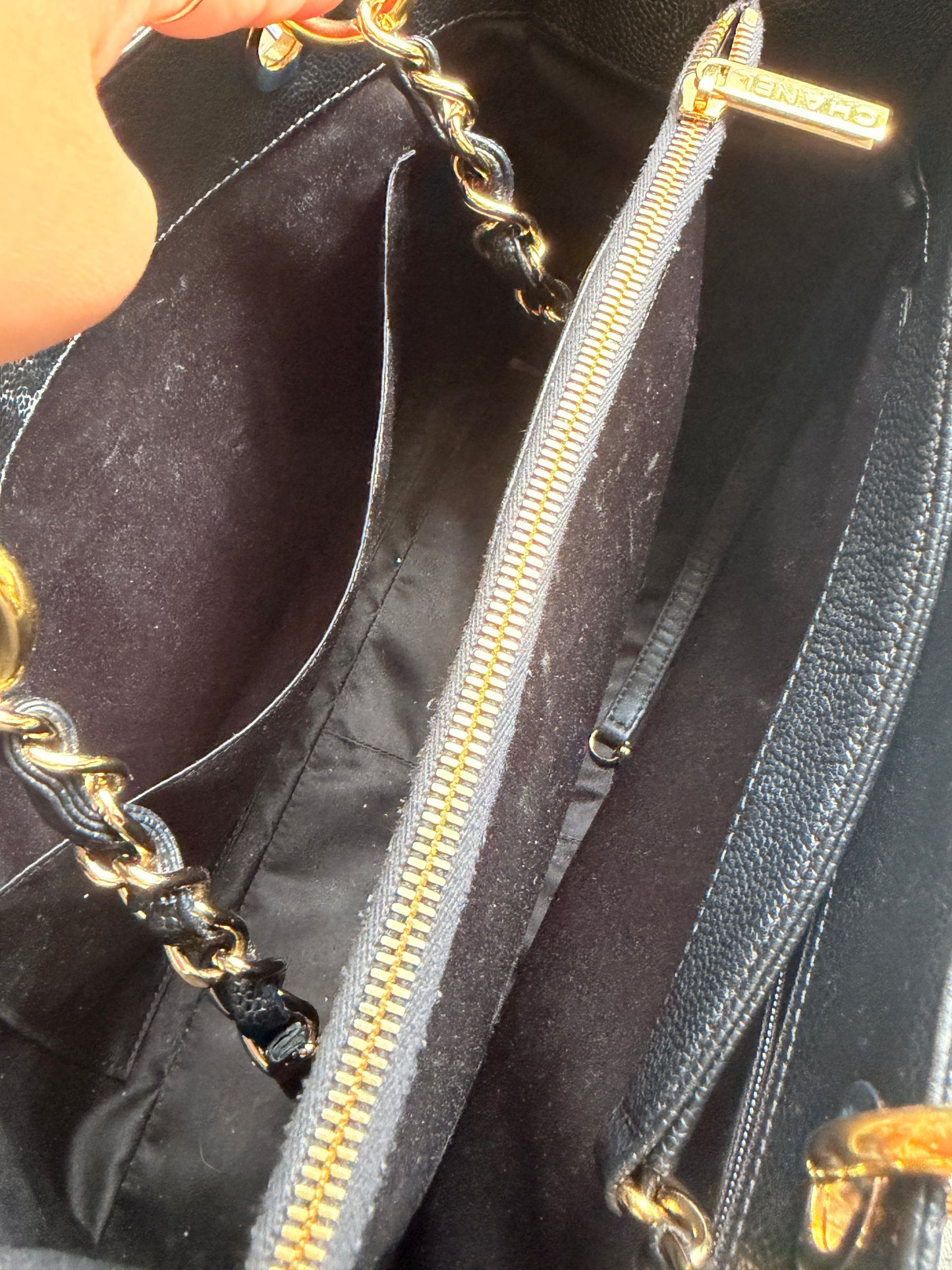 Chanel GST in Black with Gold Hardware