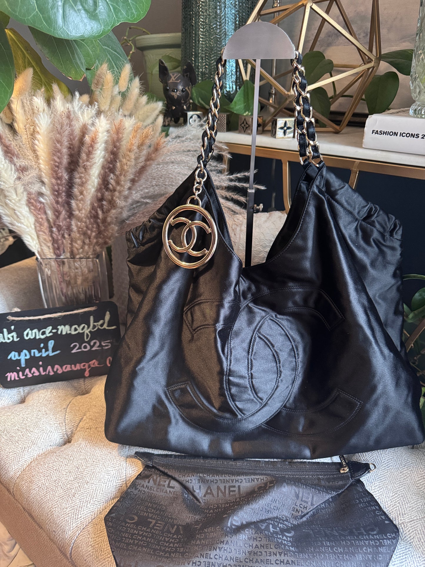Chanel Coco Cabas Satin Tote