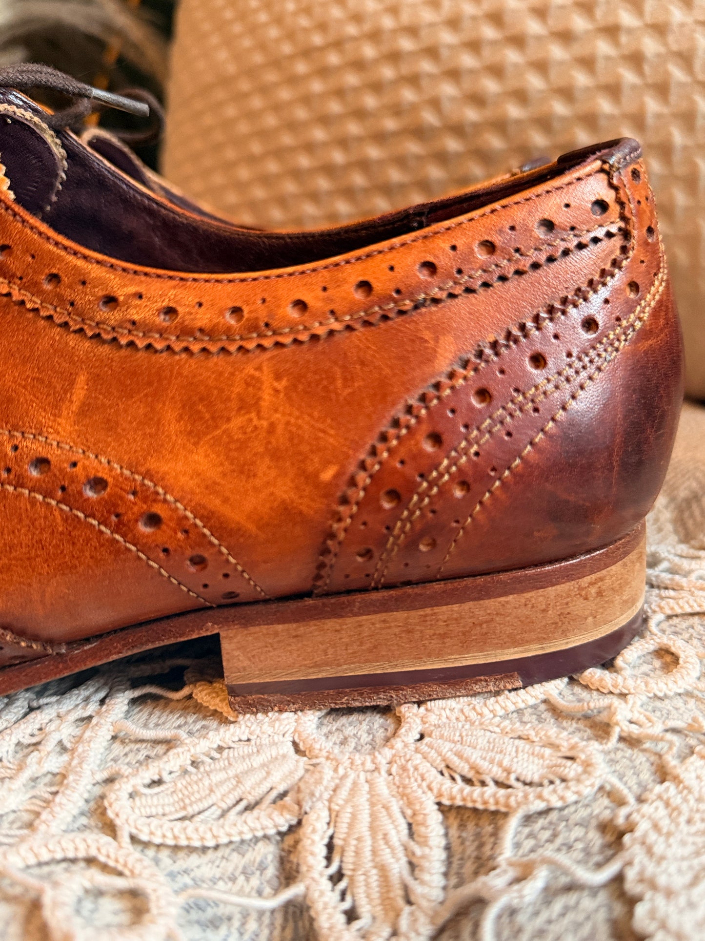 Ted Baker Gryene Men’s Cognac Leather brogues in size 12US