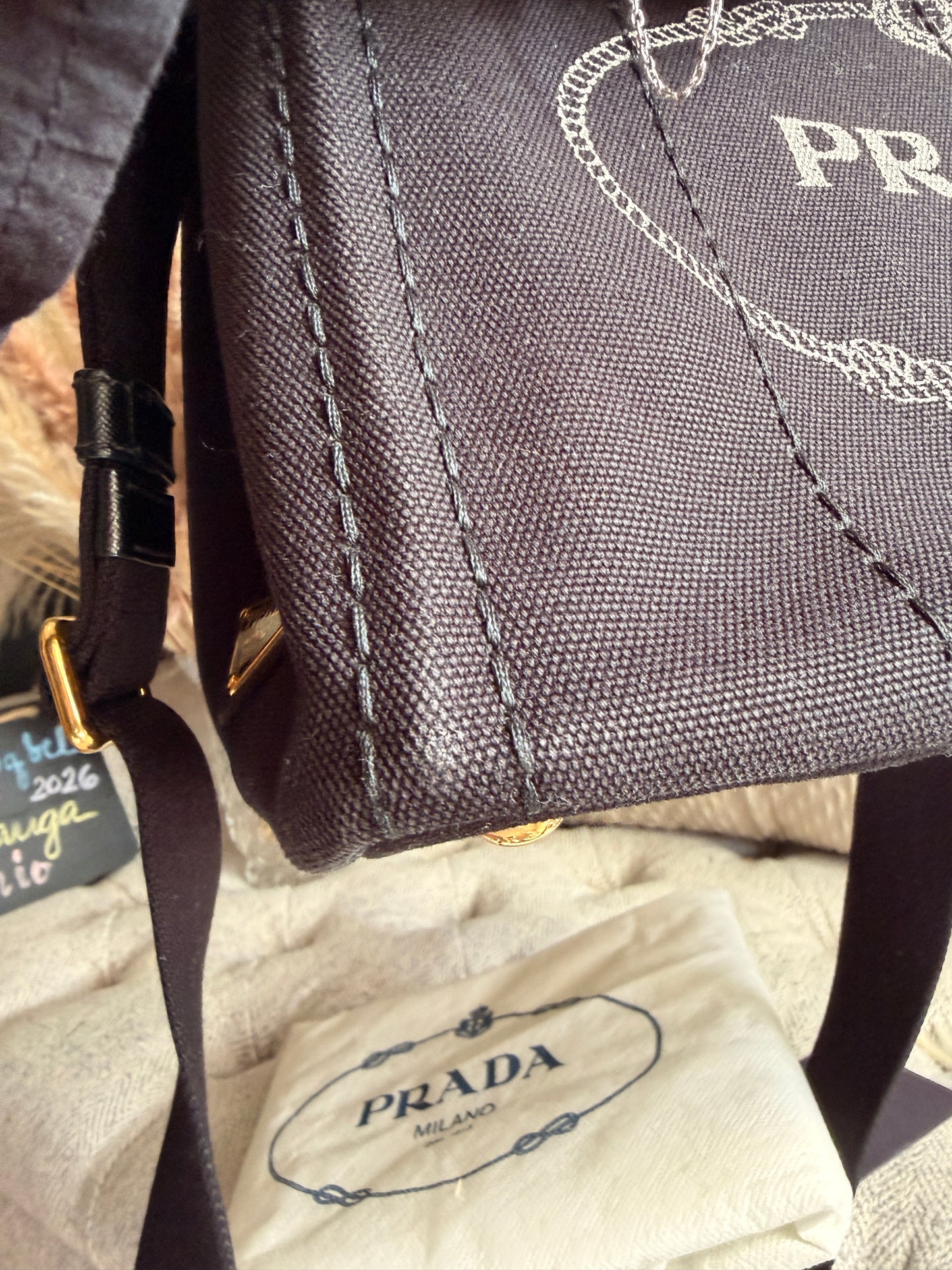 Prada Canapa Small Tote