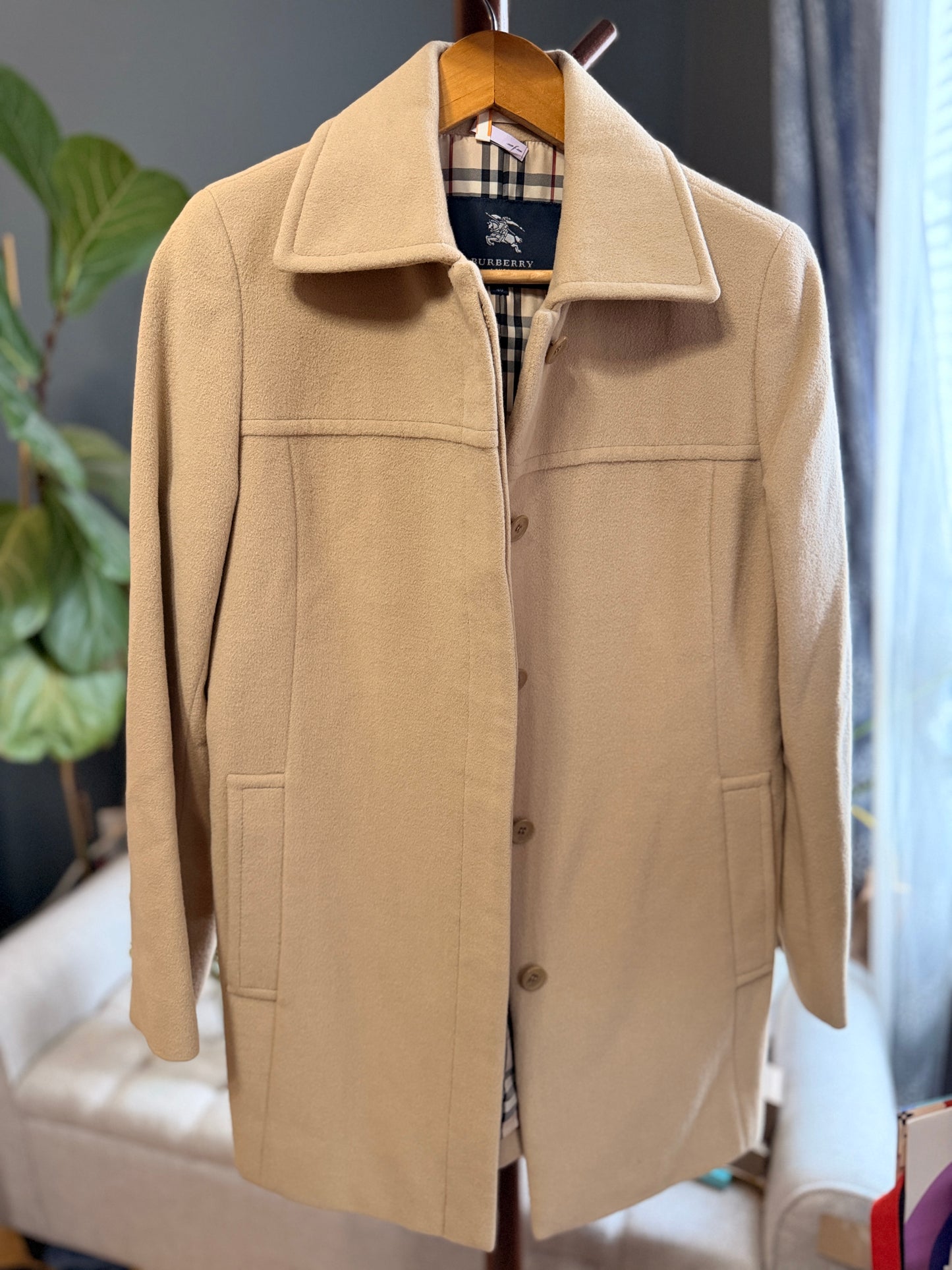 Burberry Classic Angora Blend Coat sz 40