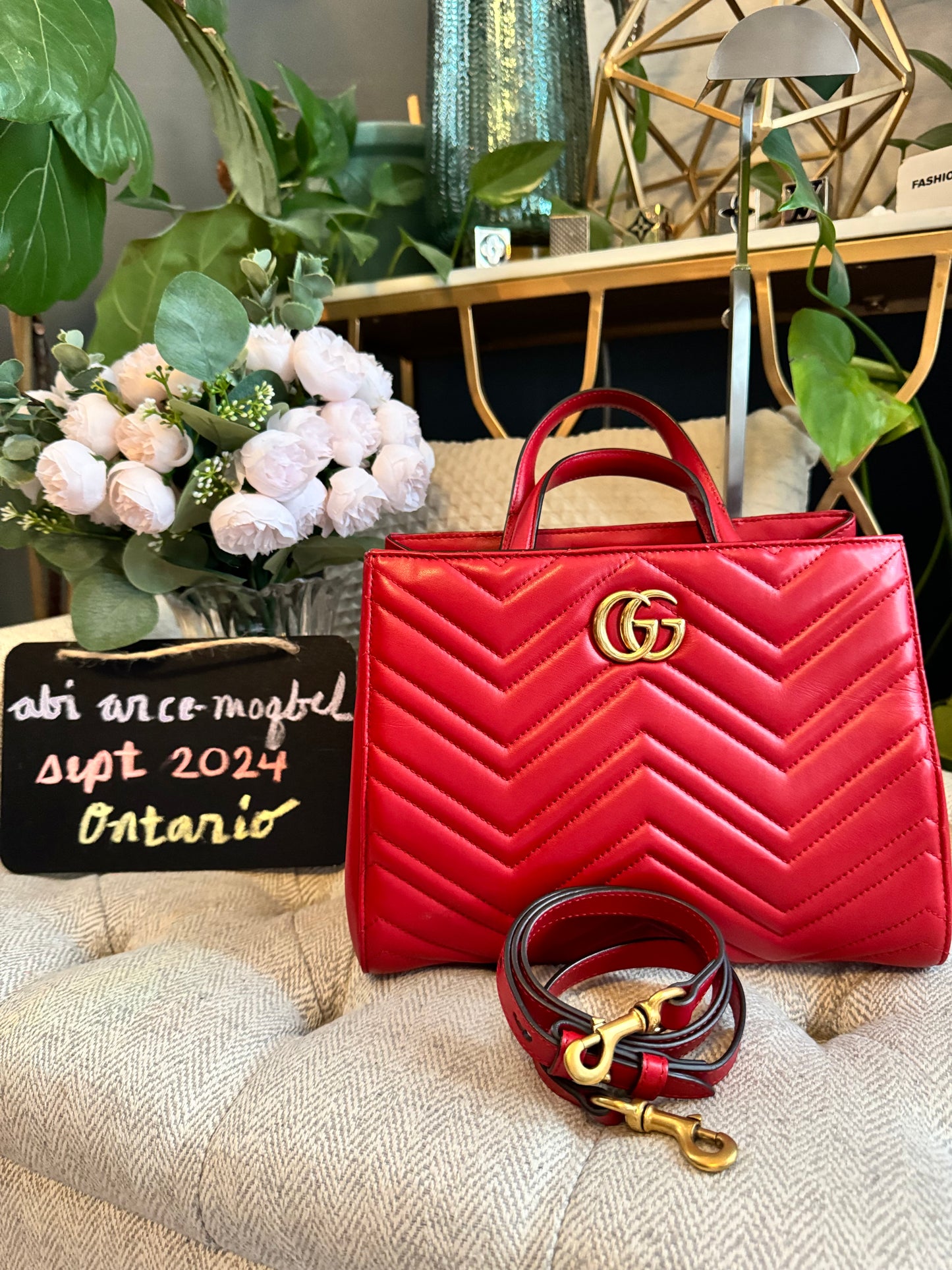 Gucci  Small GG Marmont Matelasse Tote