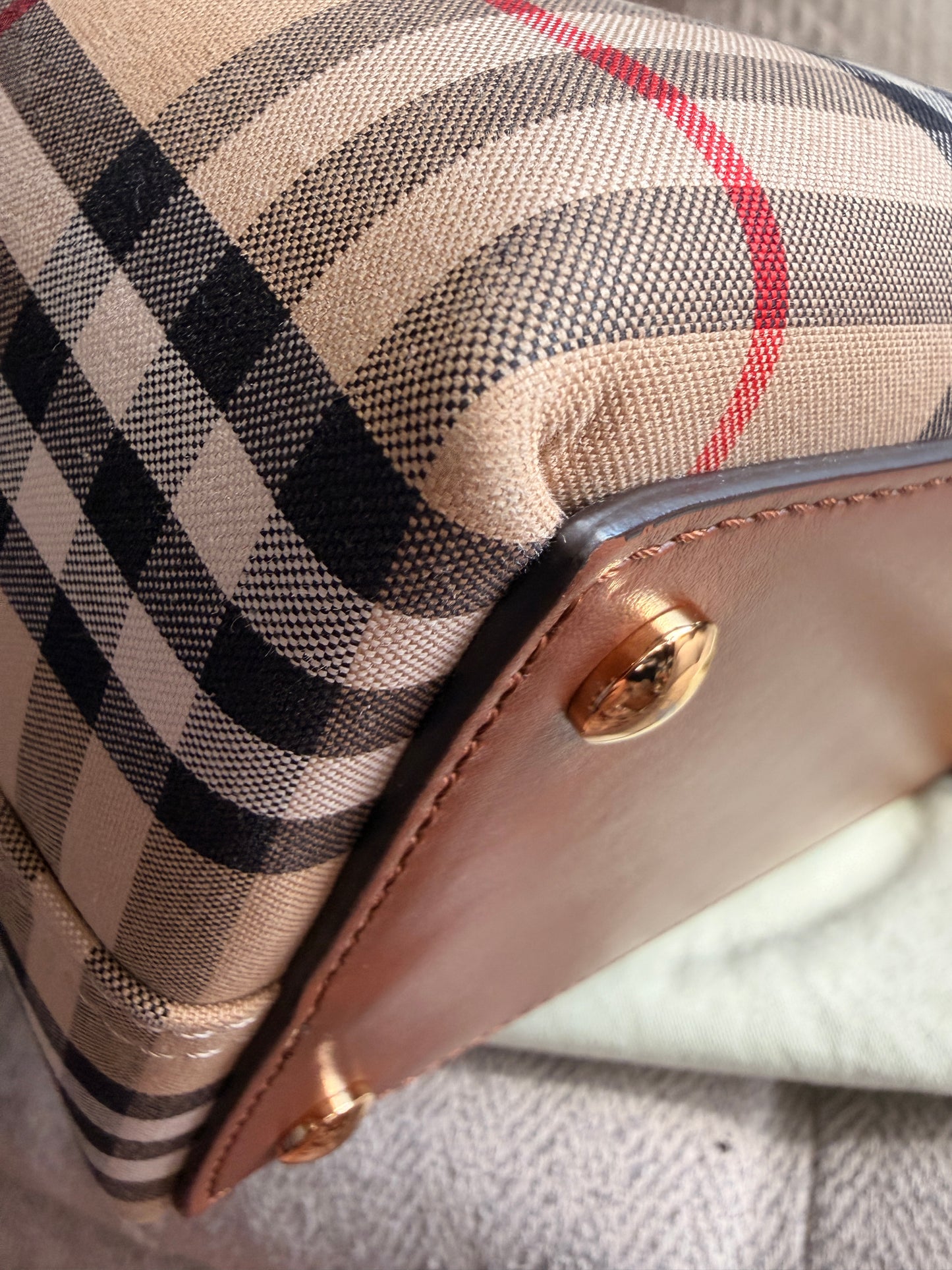 BURBERRY Mini Vintage Check Triple Stud Belt Bag