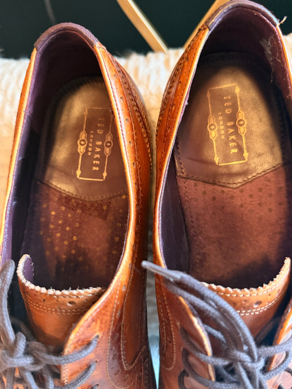 Ted Baker Gryene Men’s Cognac Leather brogues in size 12US