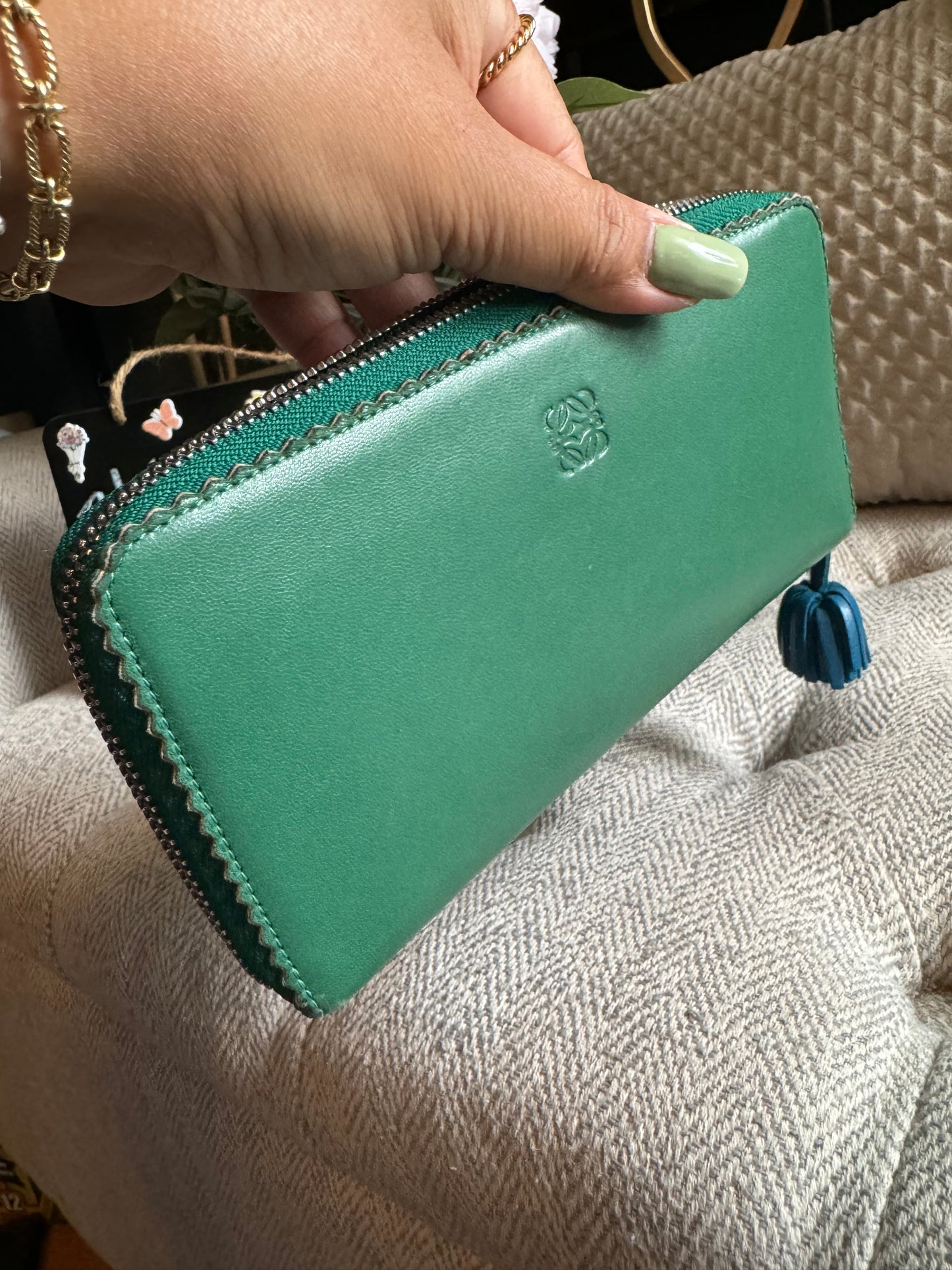 Loewe Zippy Wallet with Tassel