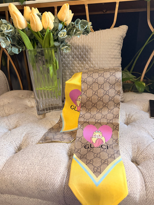 Gucci Bananya Scarf/Twilly Brand New in Box